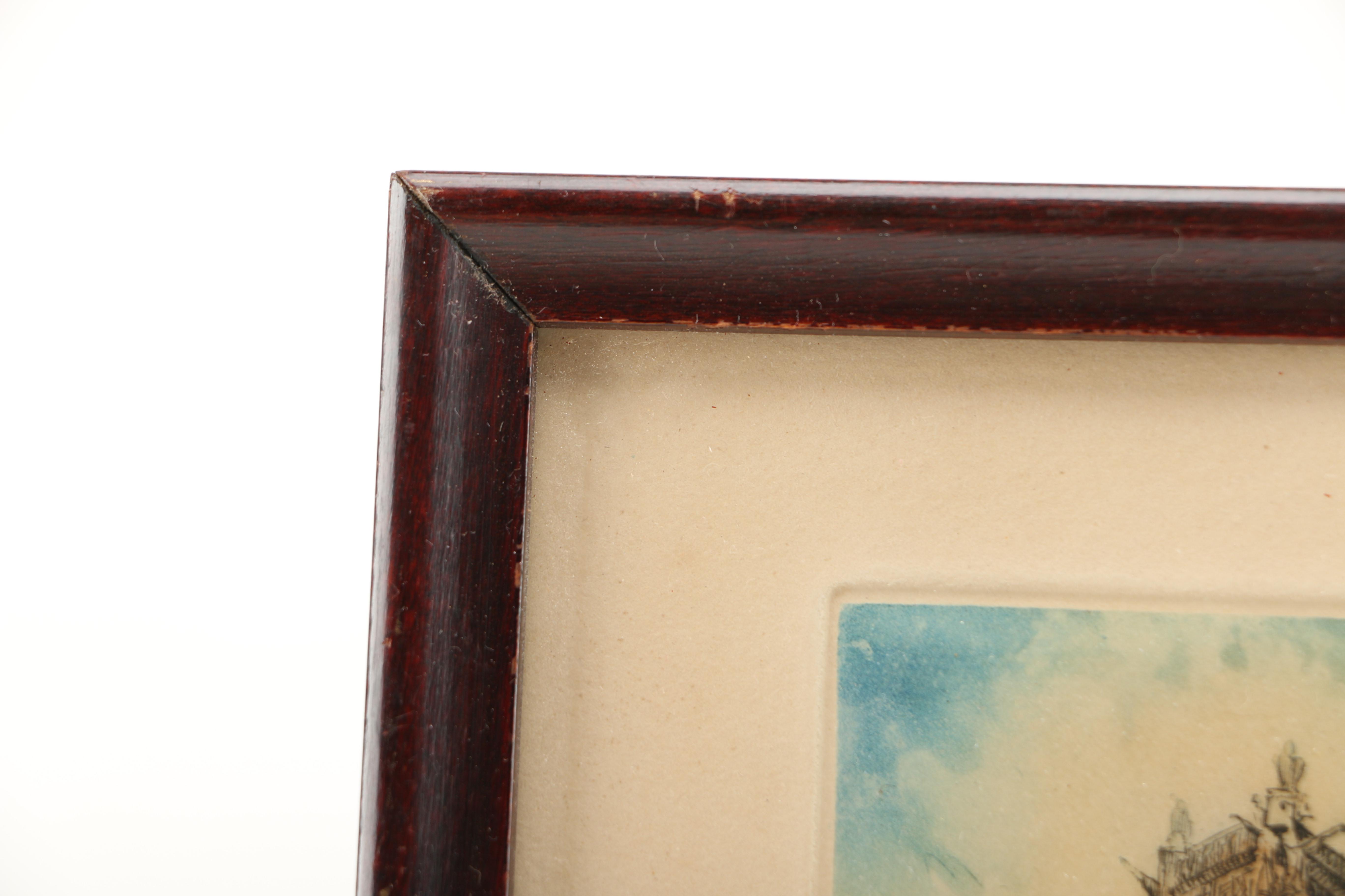 Leopold Robin Aquatint Etchings on Paper Parisian Street Scenes