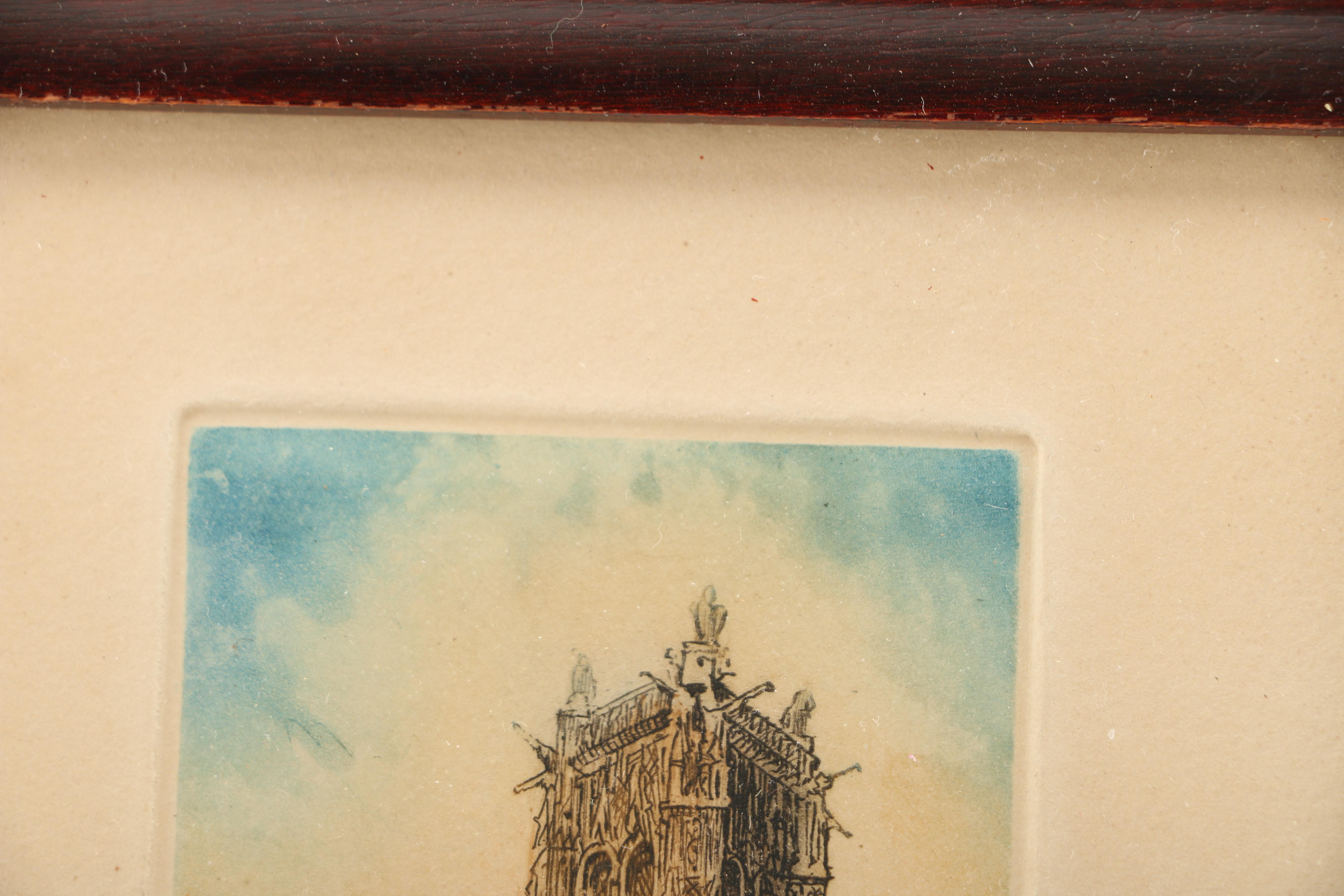 Leopold Robin Aquatint Etchings on Paper Parisian Street Scenes