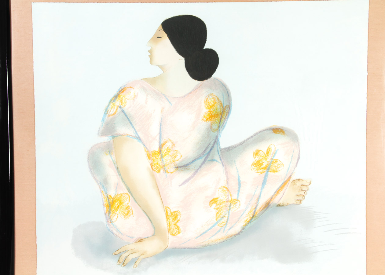 R.C. Gorman Serigraph on Paper "Woman from Maui"