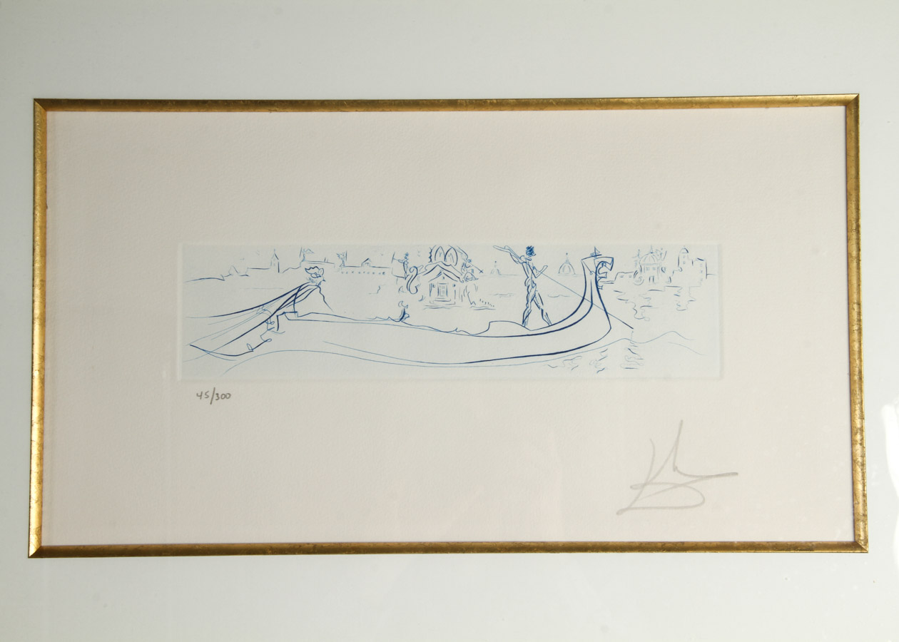 Salvador Dali Etching "Visions of Venice"