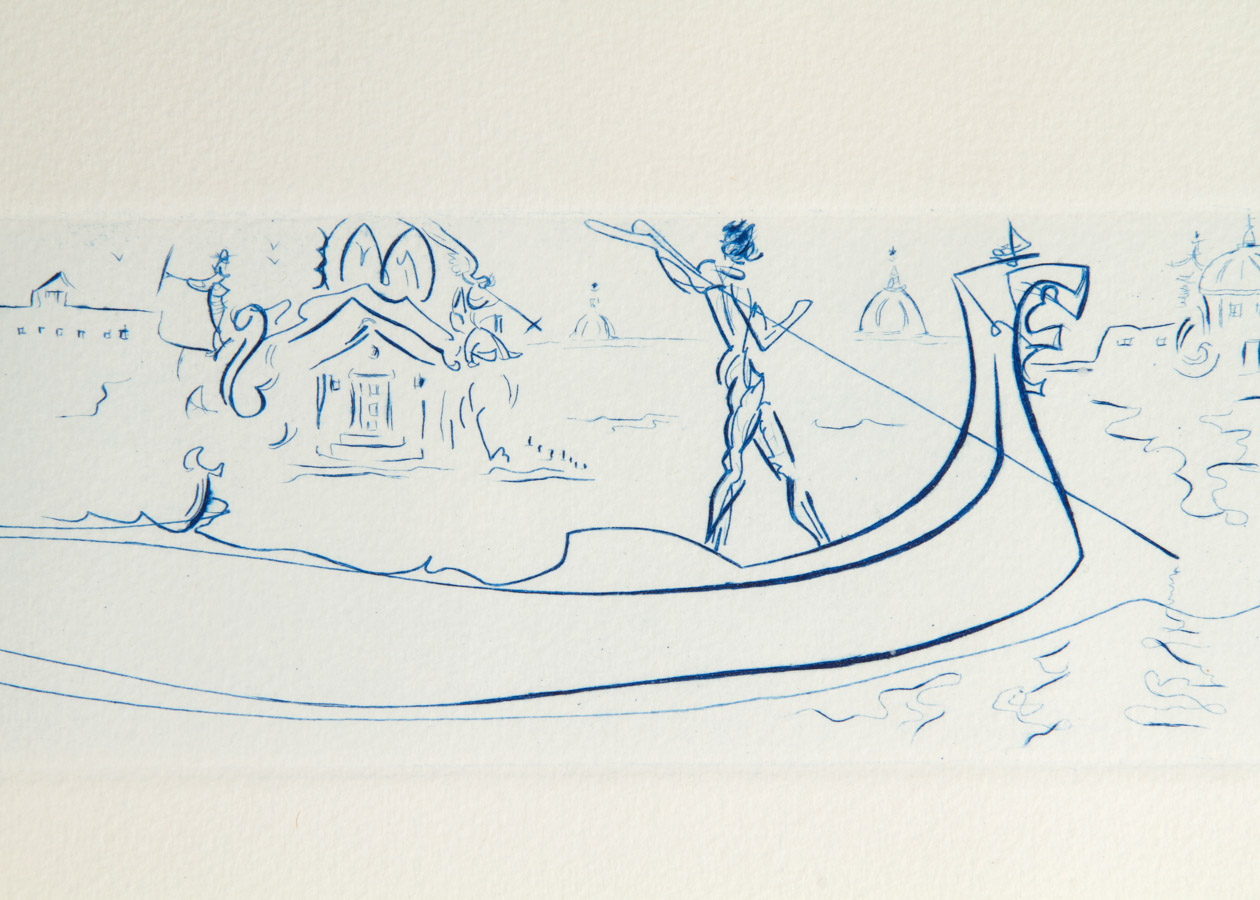 Salvador Dali Etching "Visions of Venice"