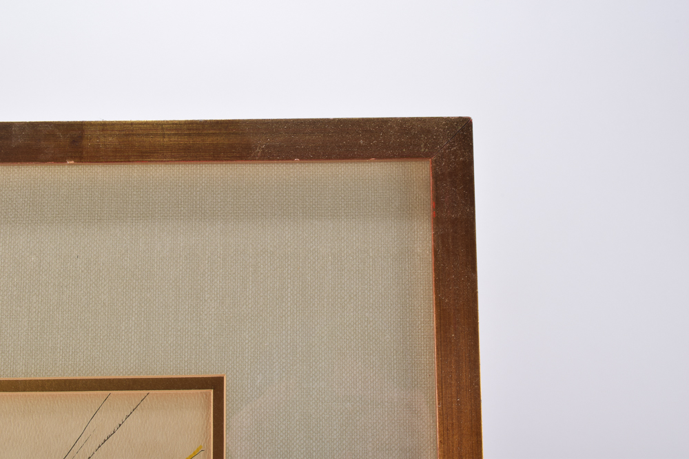 Framed Original Splatter Pen and Ink Drawing