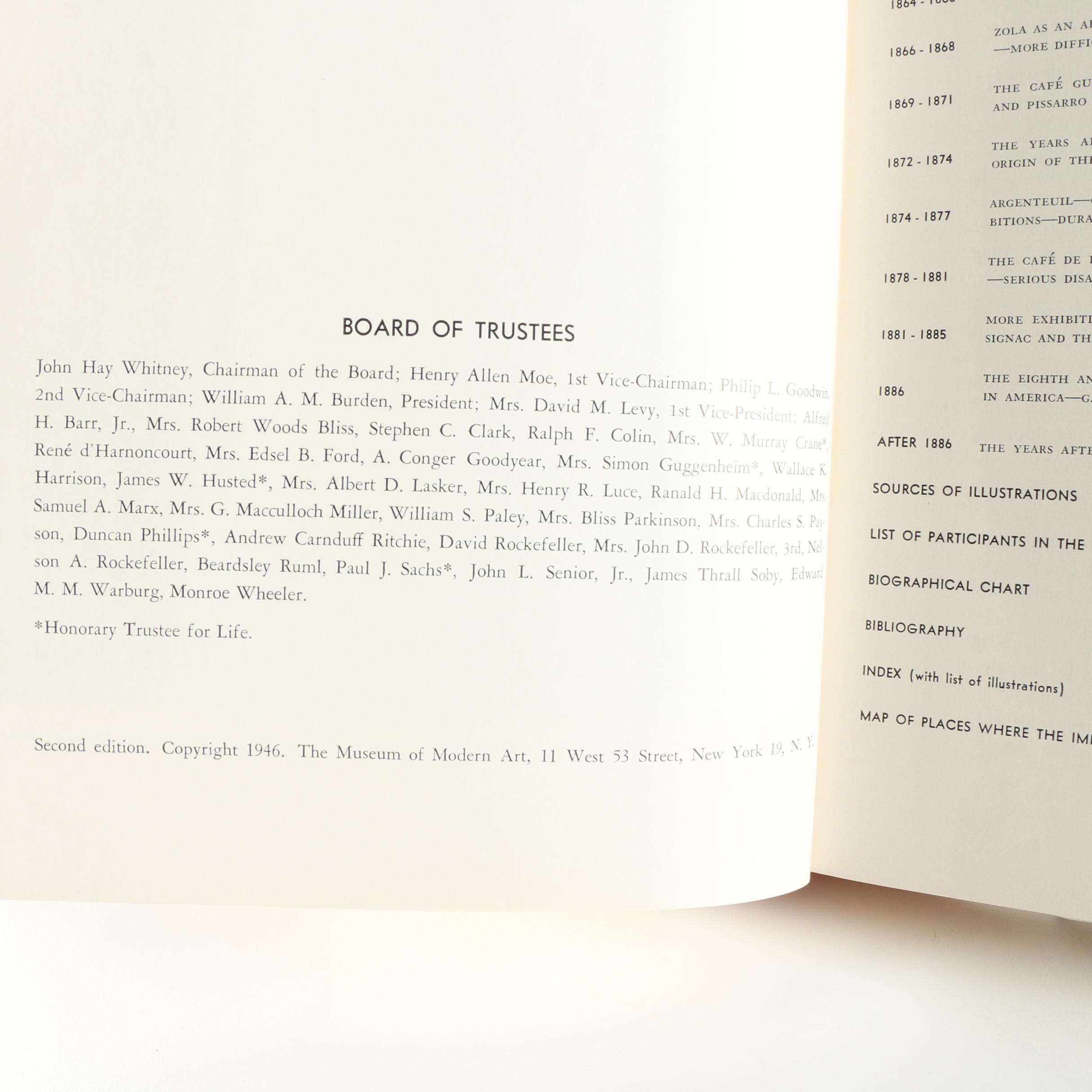 1946 "The History of Impressionism" by John Rewald