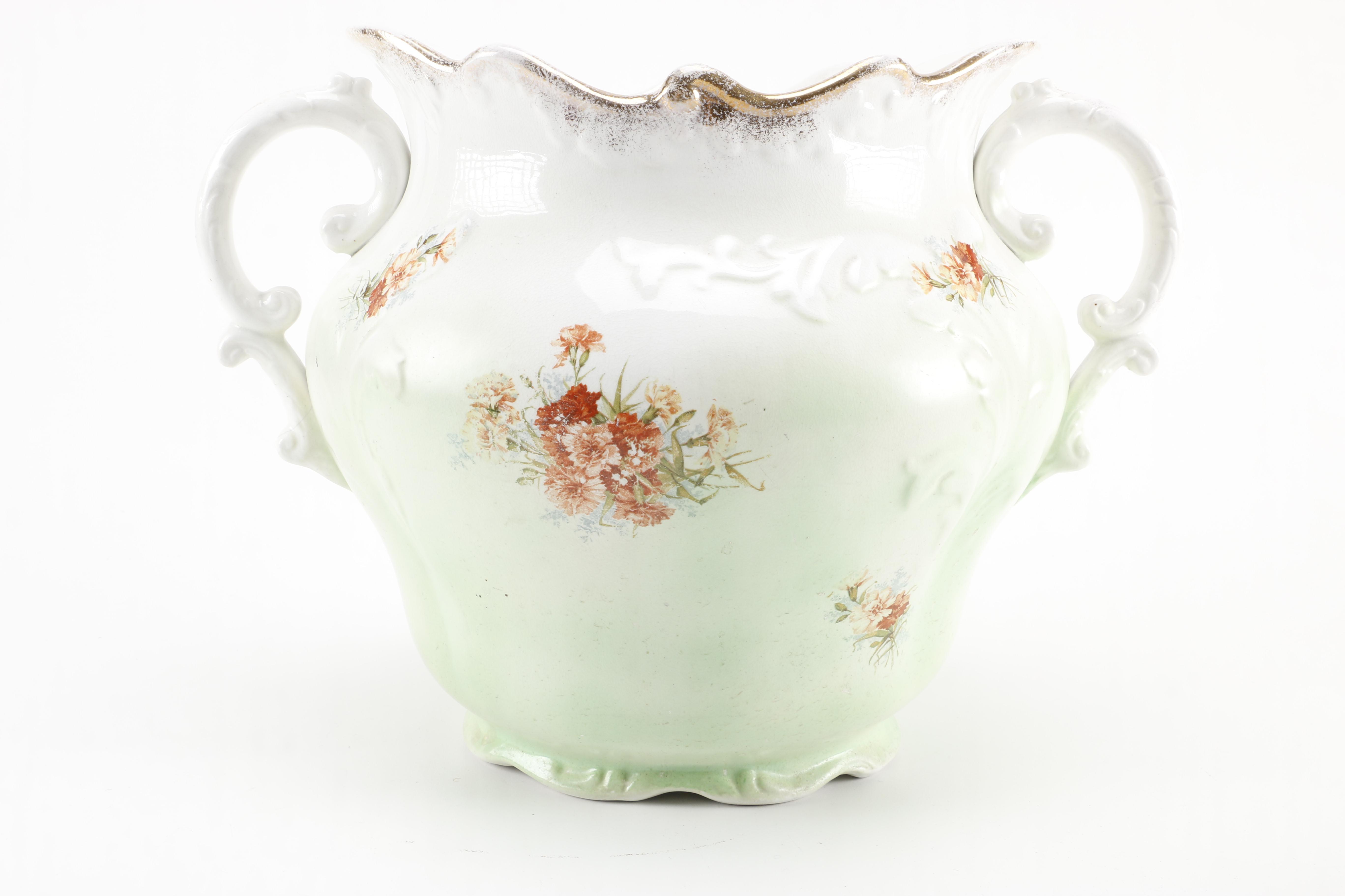 Antique Ceramic Vases Including Warwick Semi-Porcelain