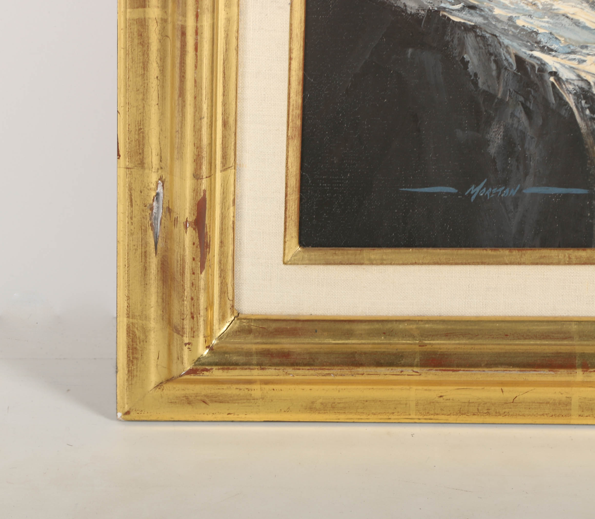 Ronald Moreton Oil Painting on Board "Pounding Surf"