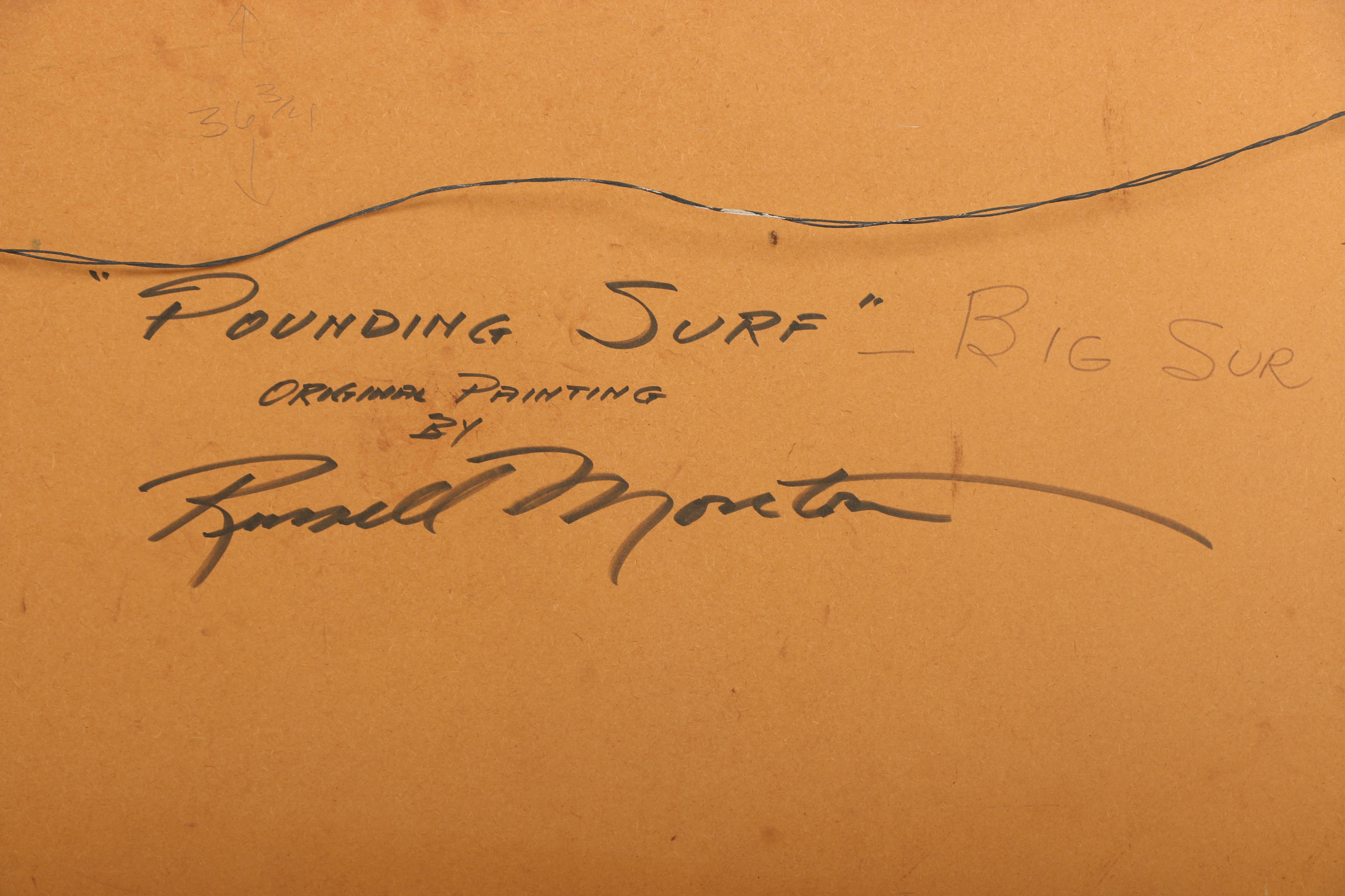 Ronald Moreton Oil Painting on Board "Pounding Surf"