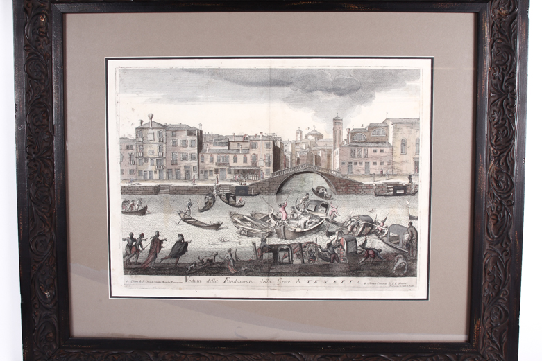 Domenico Louisa in Rialto Engraving "Veduta della Fonamenta della Croce di Venetia"