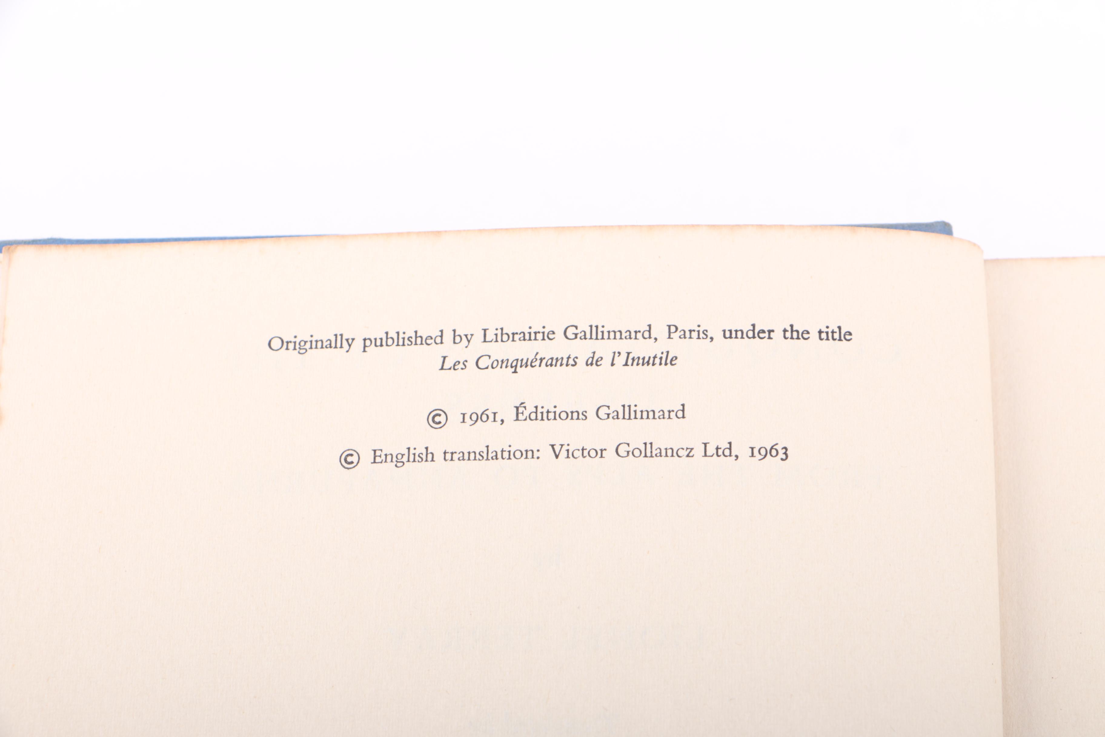 1963 "Conquistadors Of The Useless" by Lionel Terray