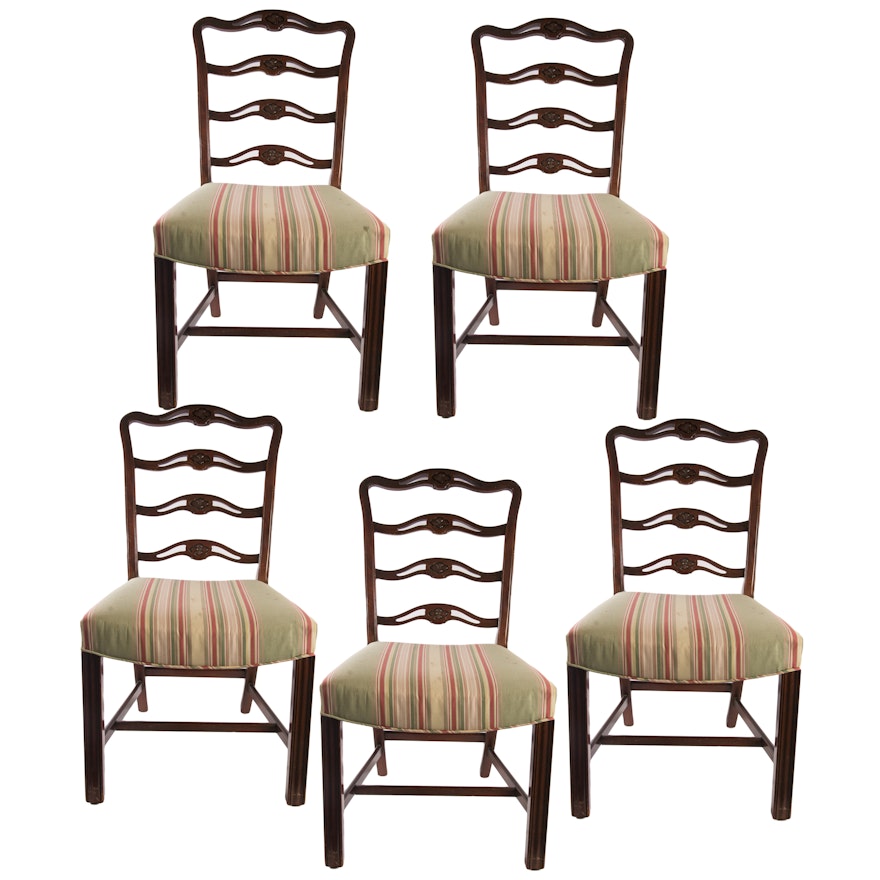 Vintage Ribbon Back Dining Chairs