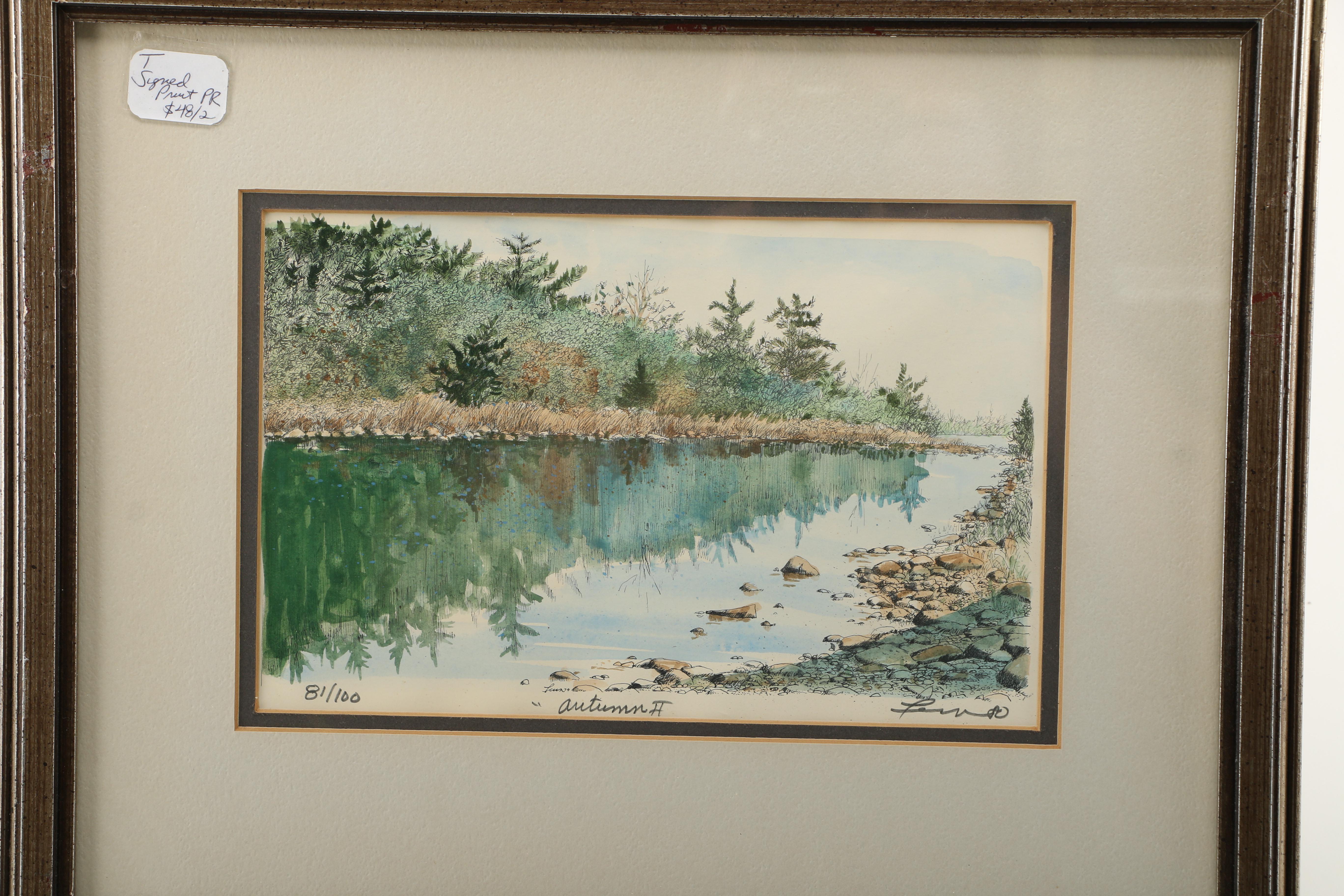 Limited Edition Hand-Colored Lithographs of Landscapes