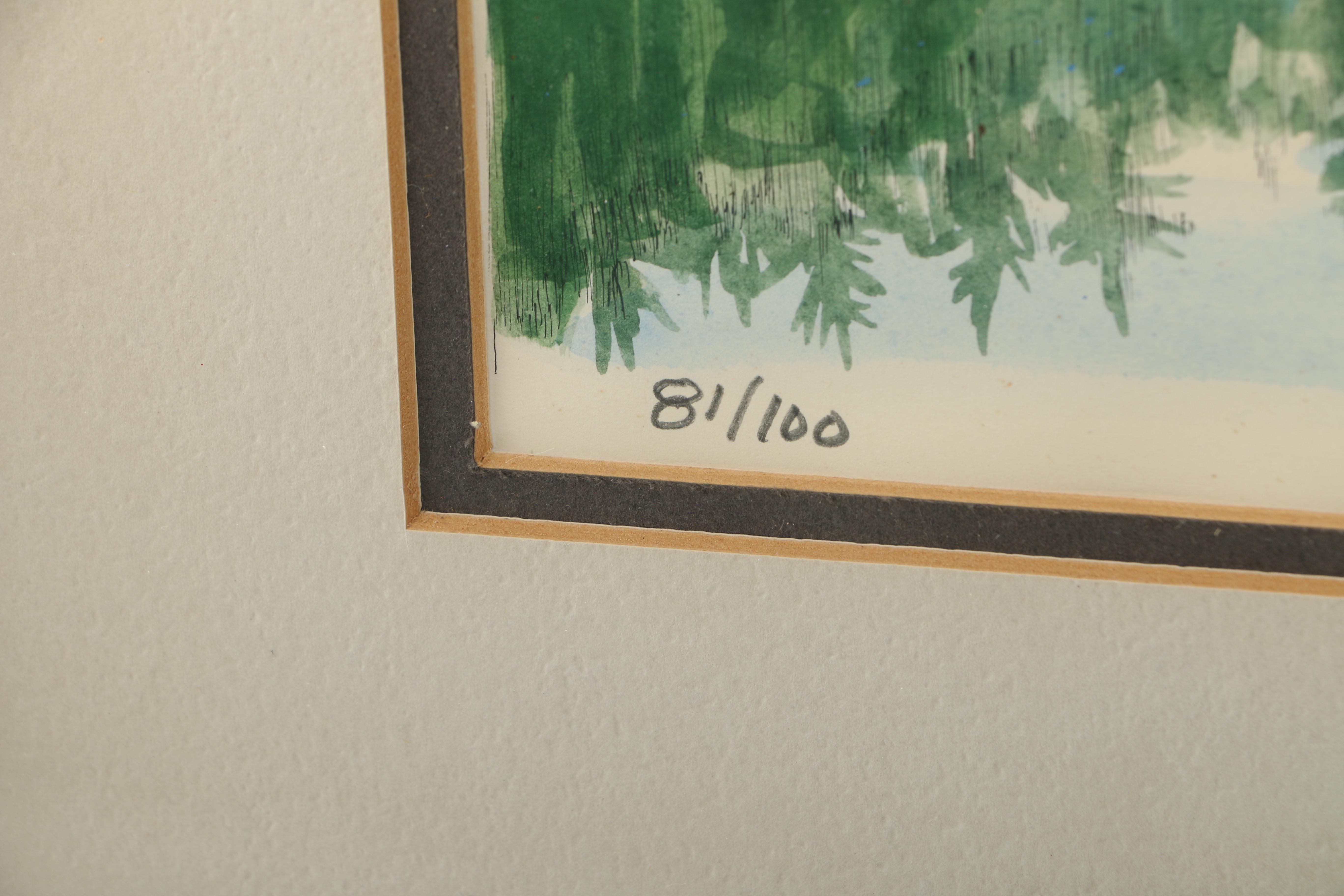 Limited Edition Hand-Colored Lithographs of Landscapes