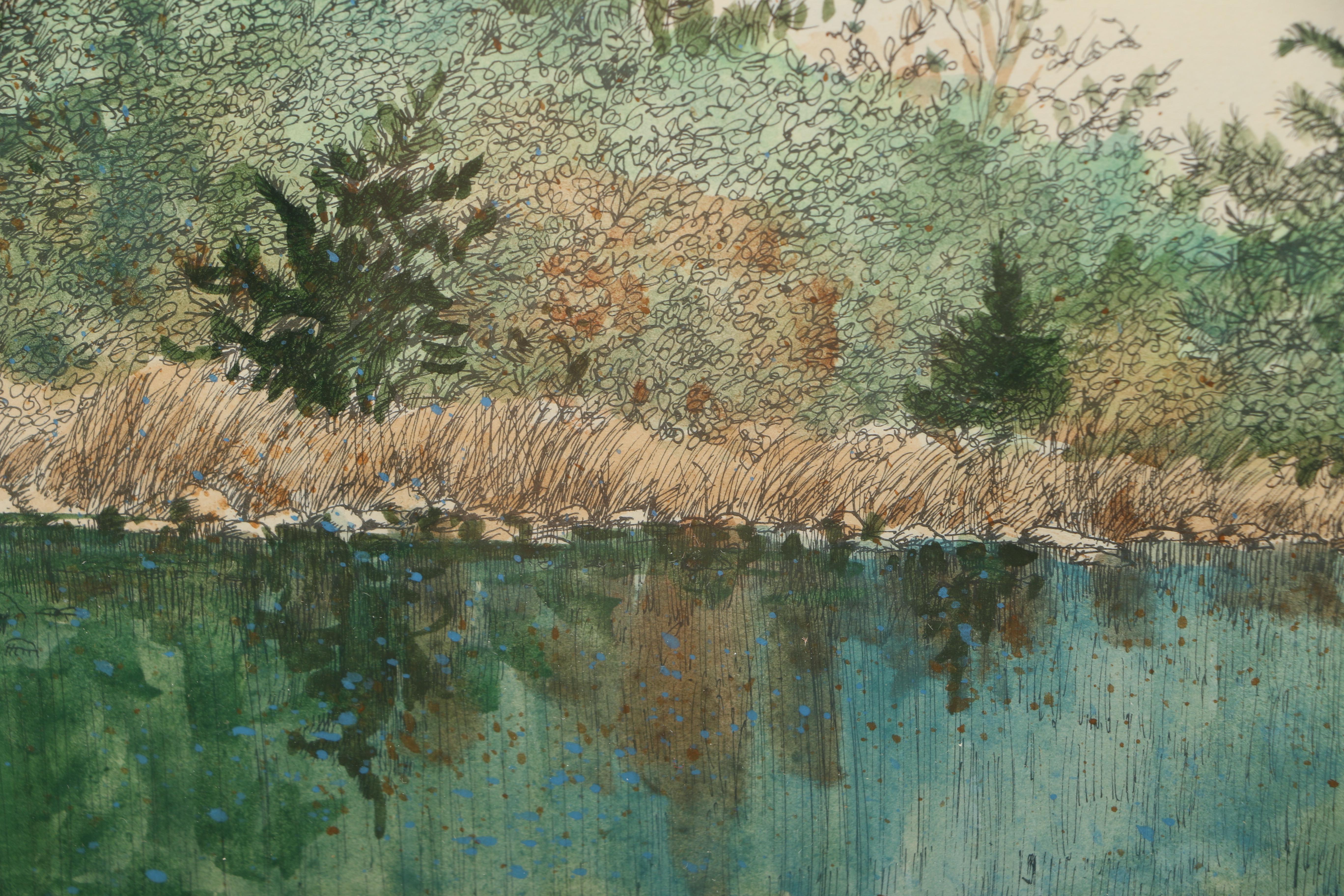 Limited Edition Hand-Colored Lithographs of Landscapes