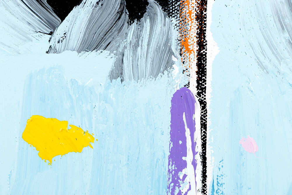 John Stango Mixed Media on Canvas of Chanel in Blue