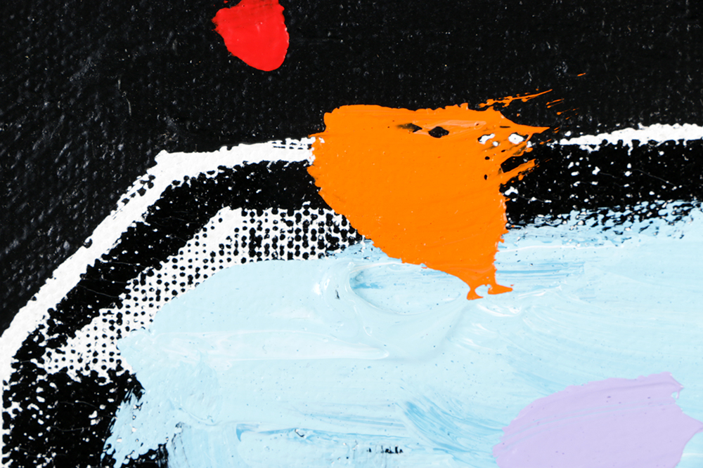 John Stango Mixed Media on Canvas of Chanel in Blue