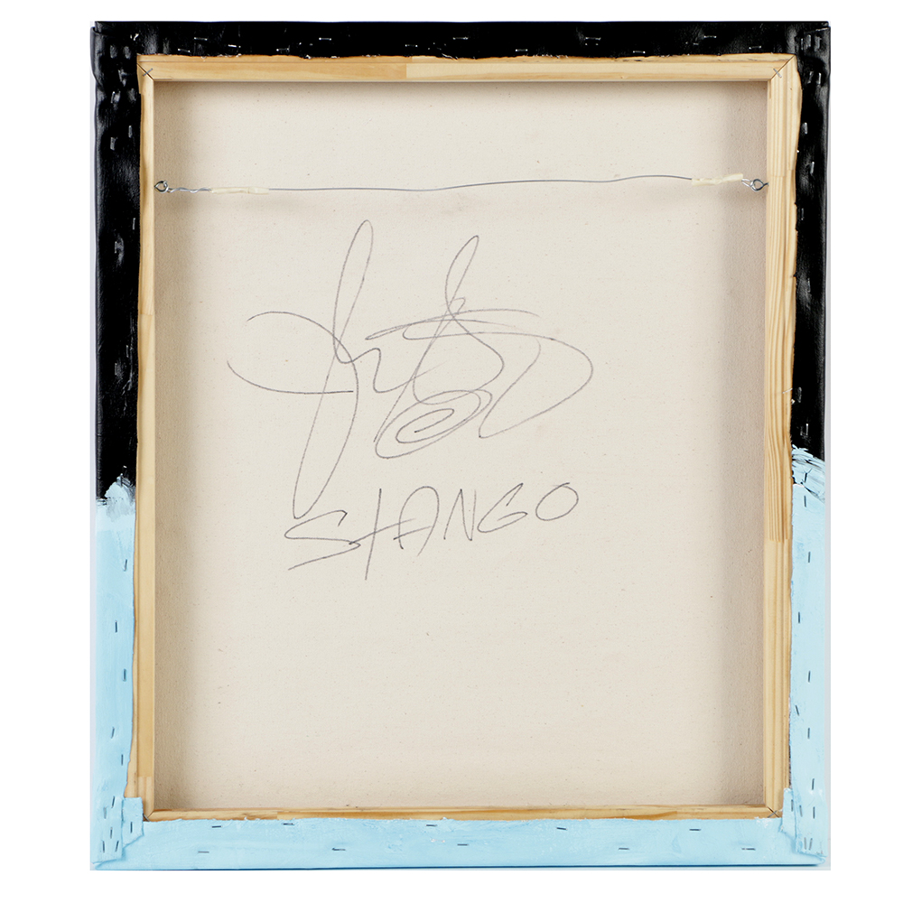 John Stango Mixed Media on Canvas of Chanel in Blue