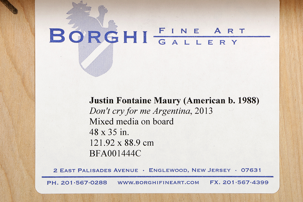 Justin Fontaine Maury Mixed Media "Don't Cry for Me Argentina"
