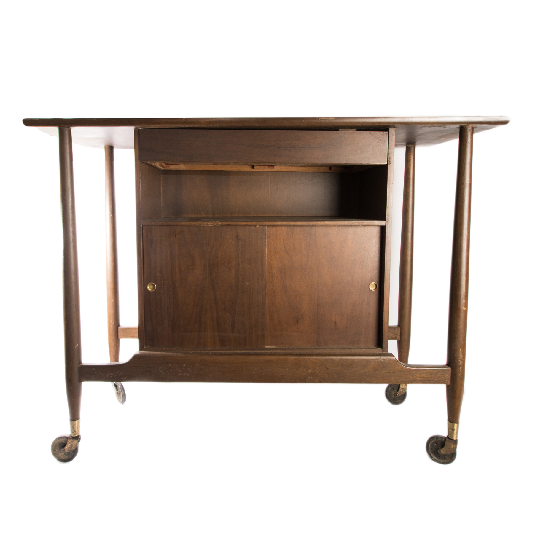 Mid Century Modern Rolling Bar Cart