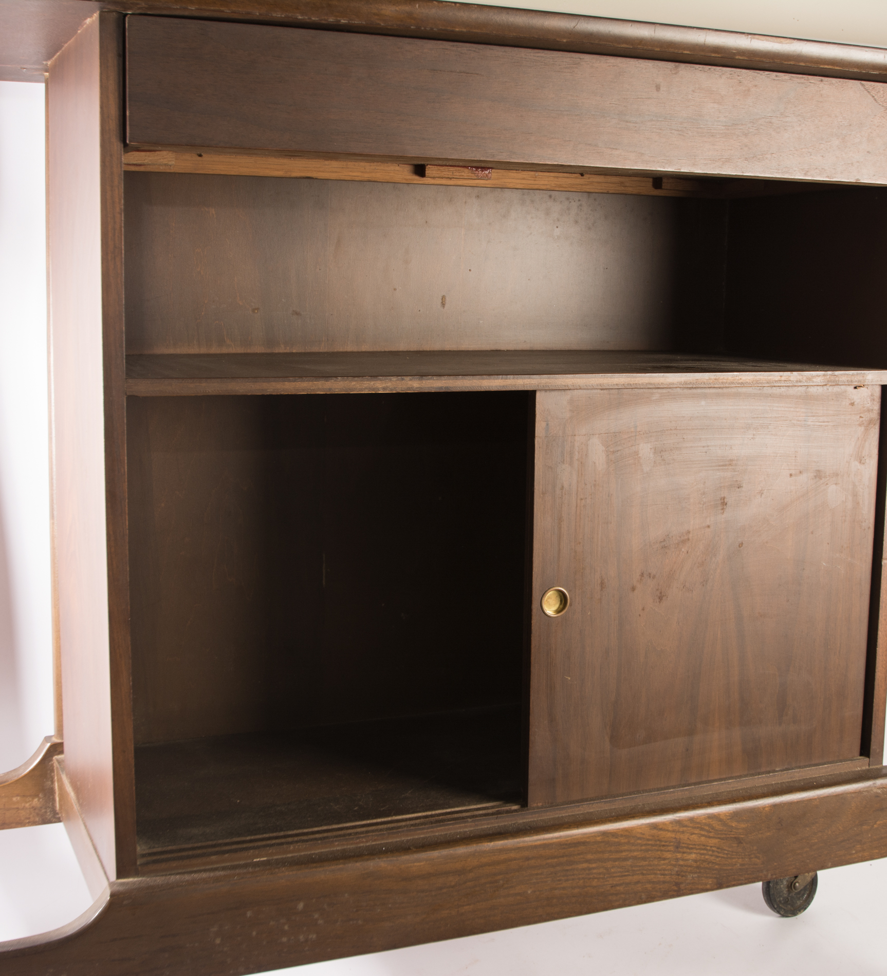 Mid Century Modern Rolling Bar Cart