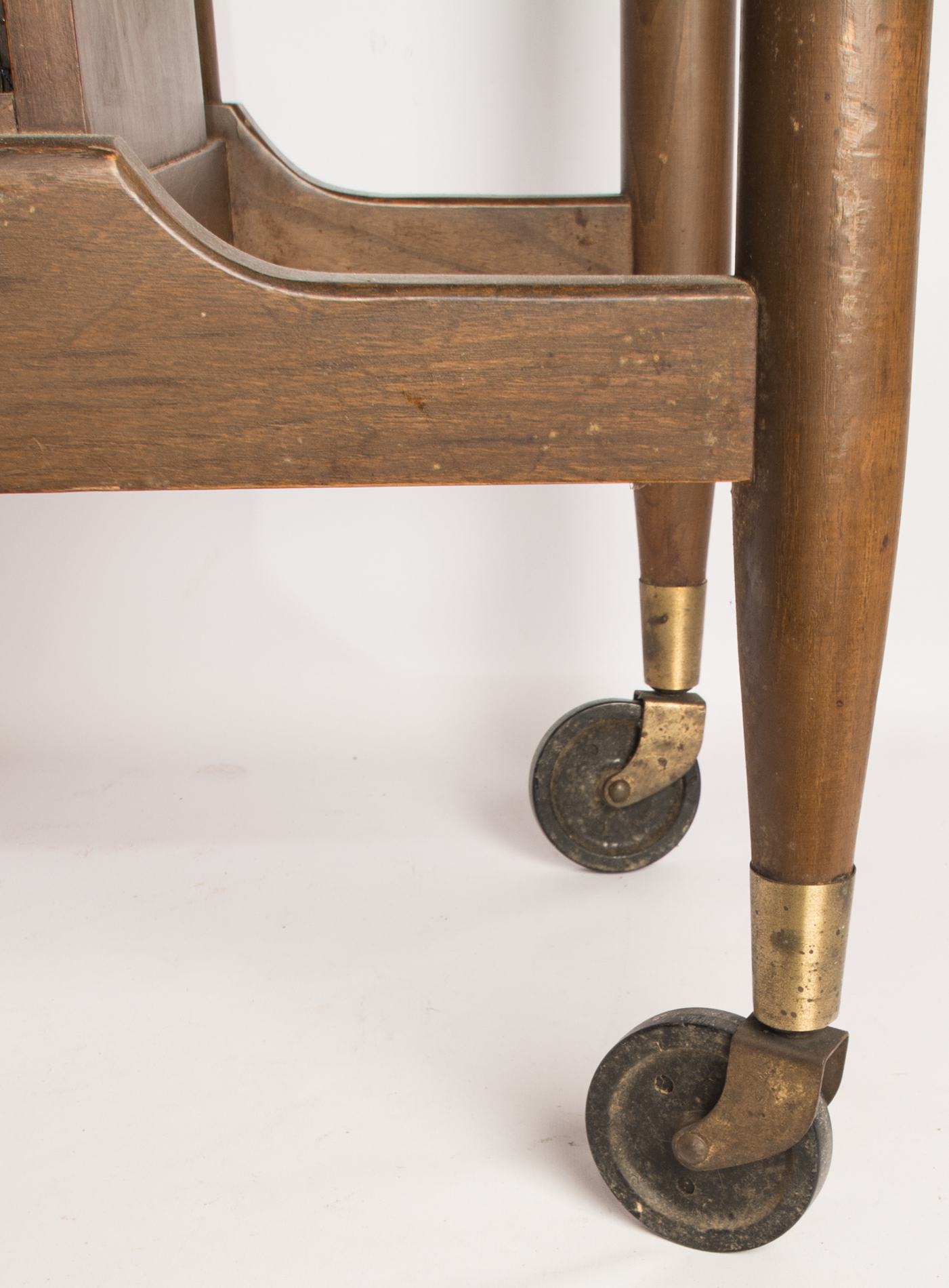 Mid Century Modern Rolling Bar Cart