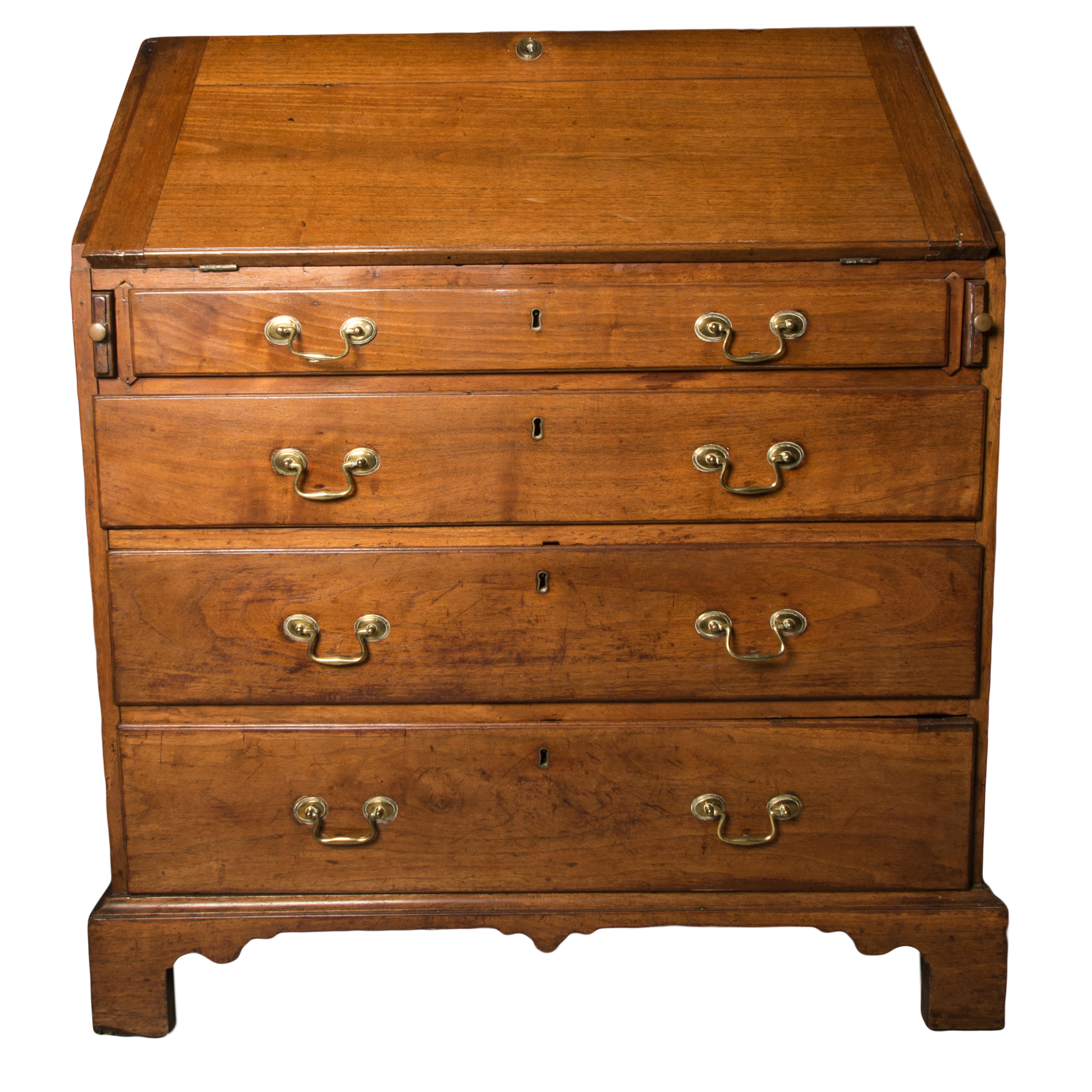 Antique English Walnut Slant Front Secretary