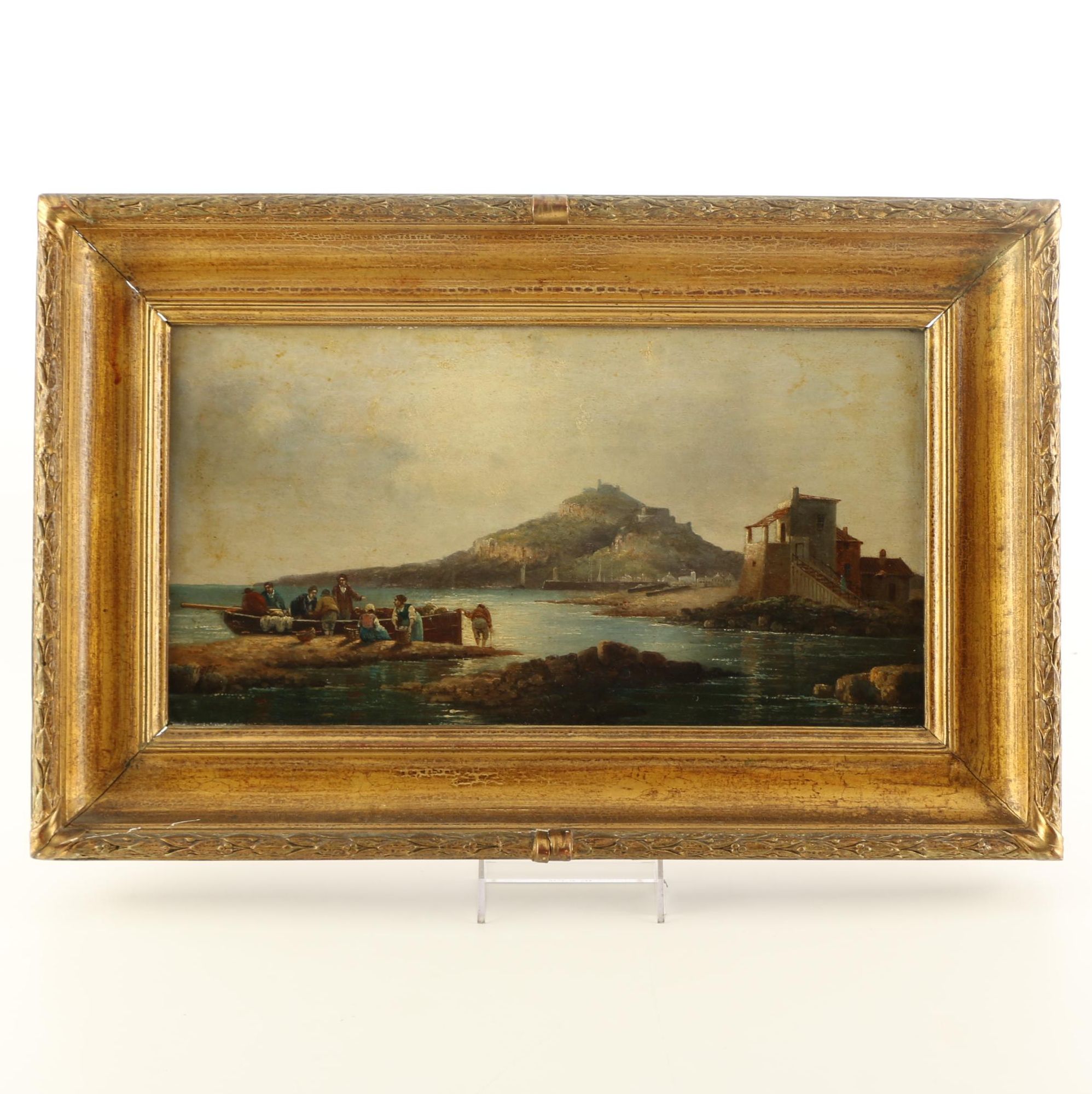 Oil Painting on Board of Coastal Scene