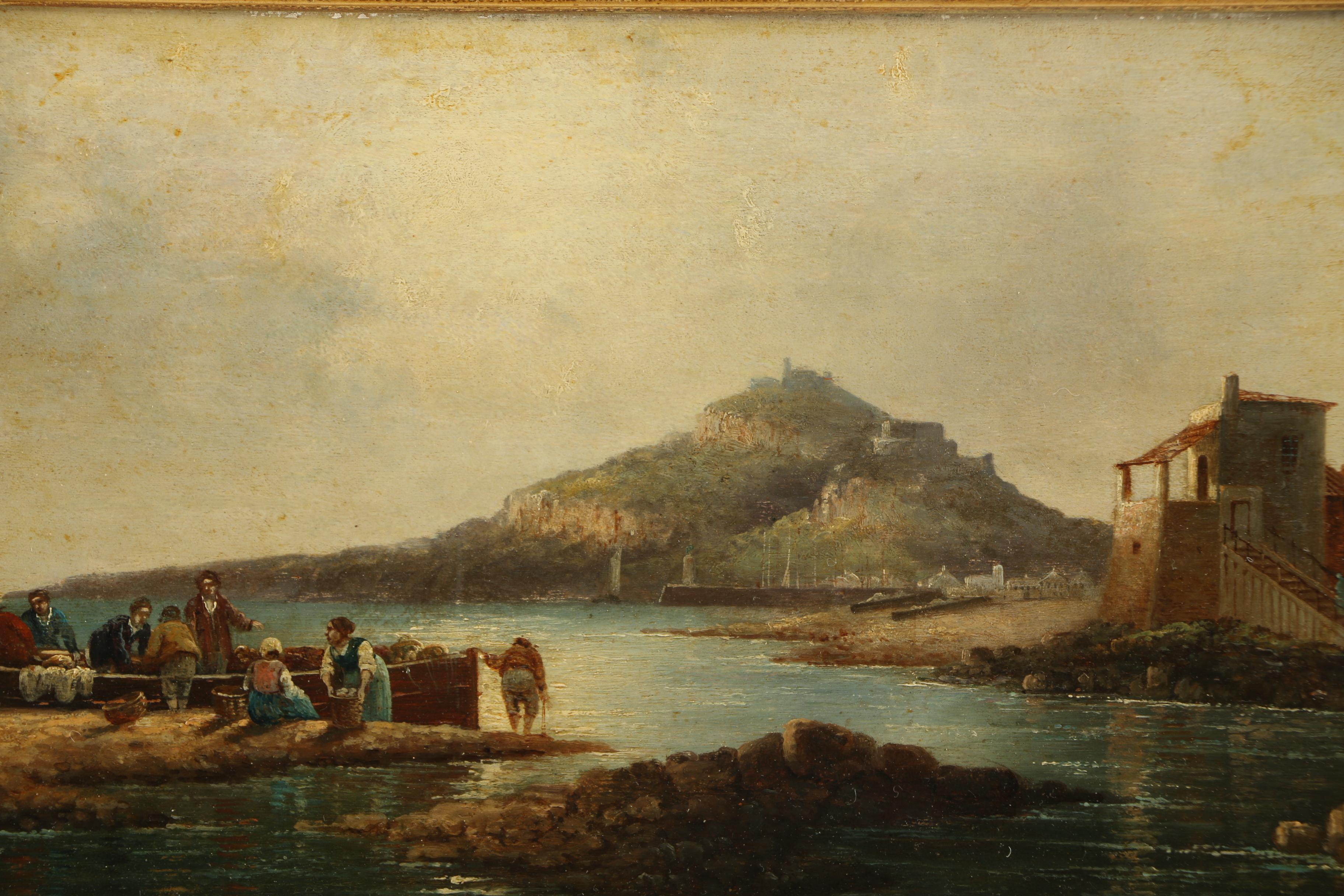 Oil Painting on Board of Coastal Scene