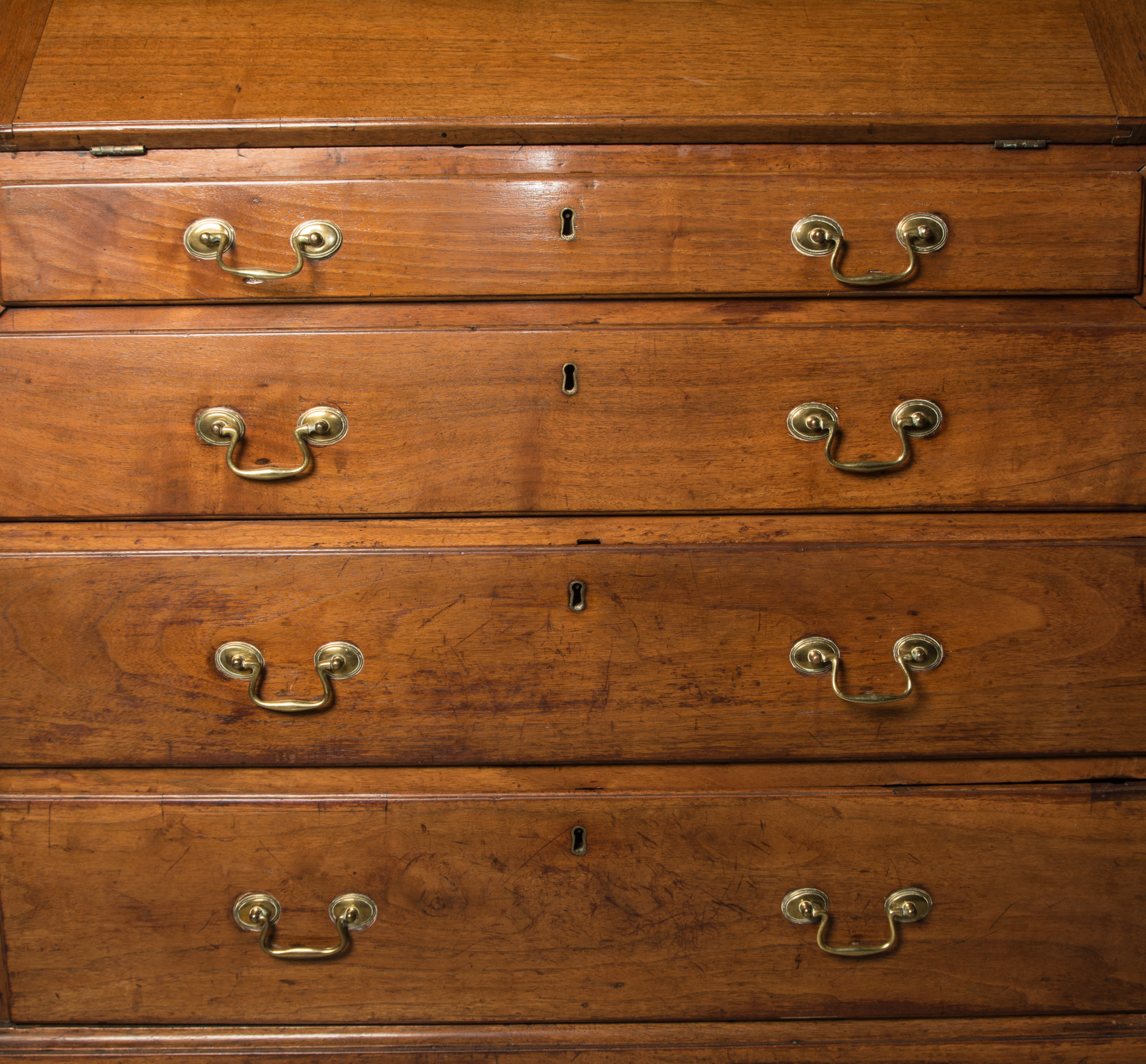 Antique English Walnut Slant Front Secretary