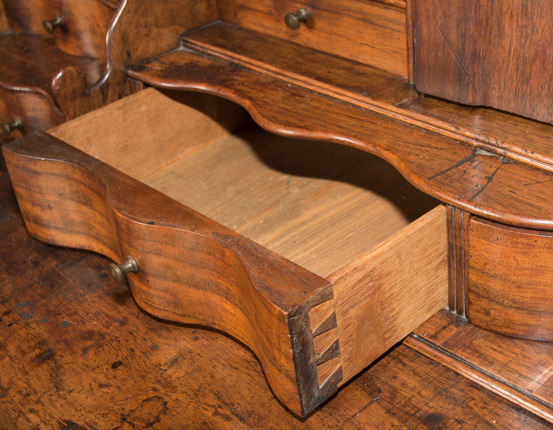 Antique English Walnut Slant Front Secretary