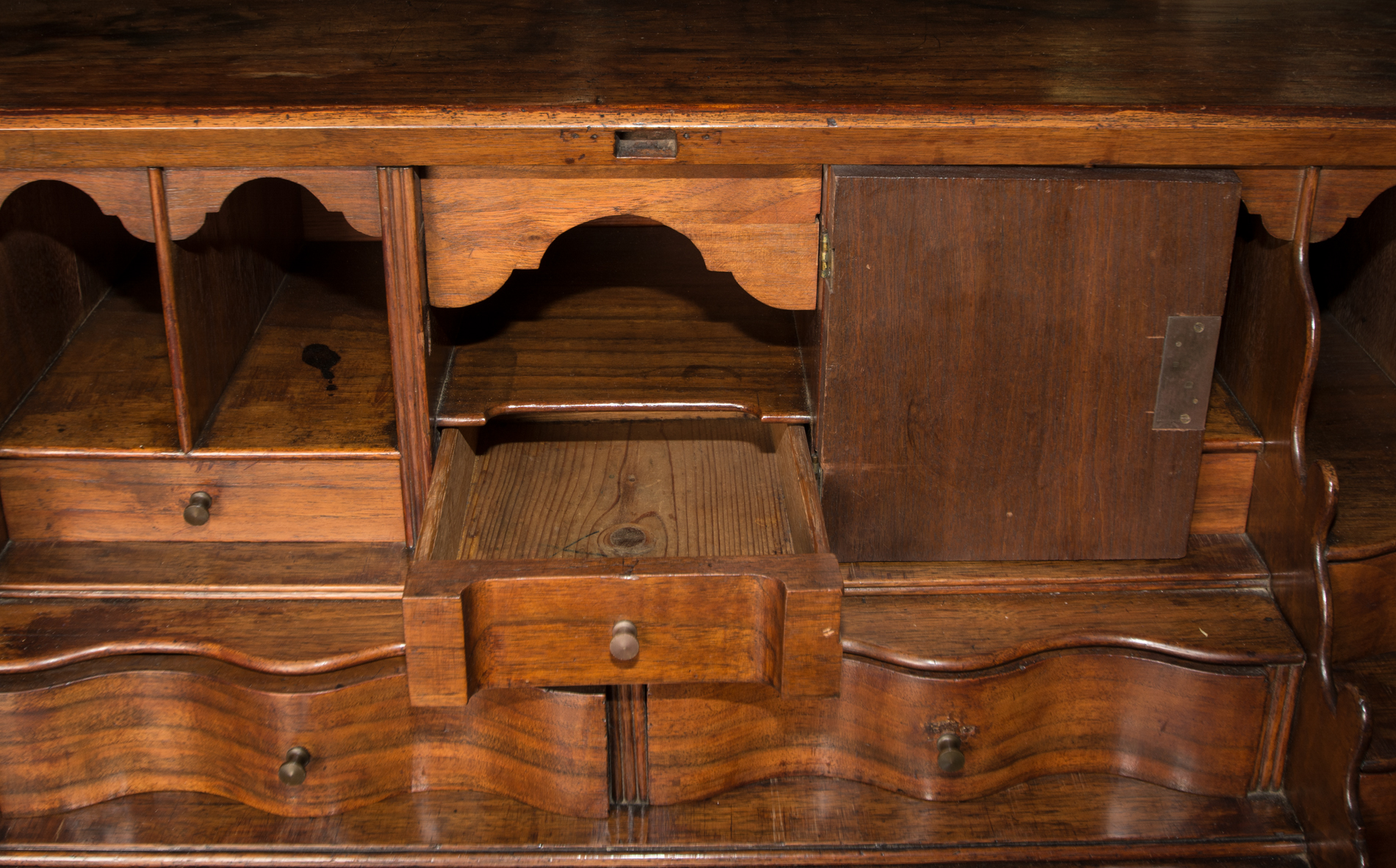 Antique English Walnut Slant Front Secretary