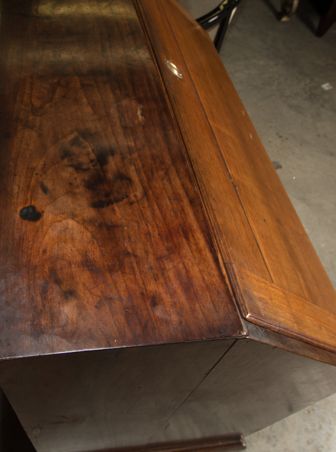 Antique English Walnut Slant Front Secretary