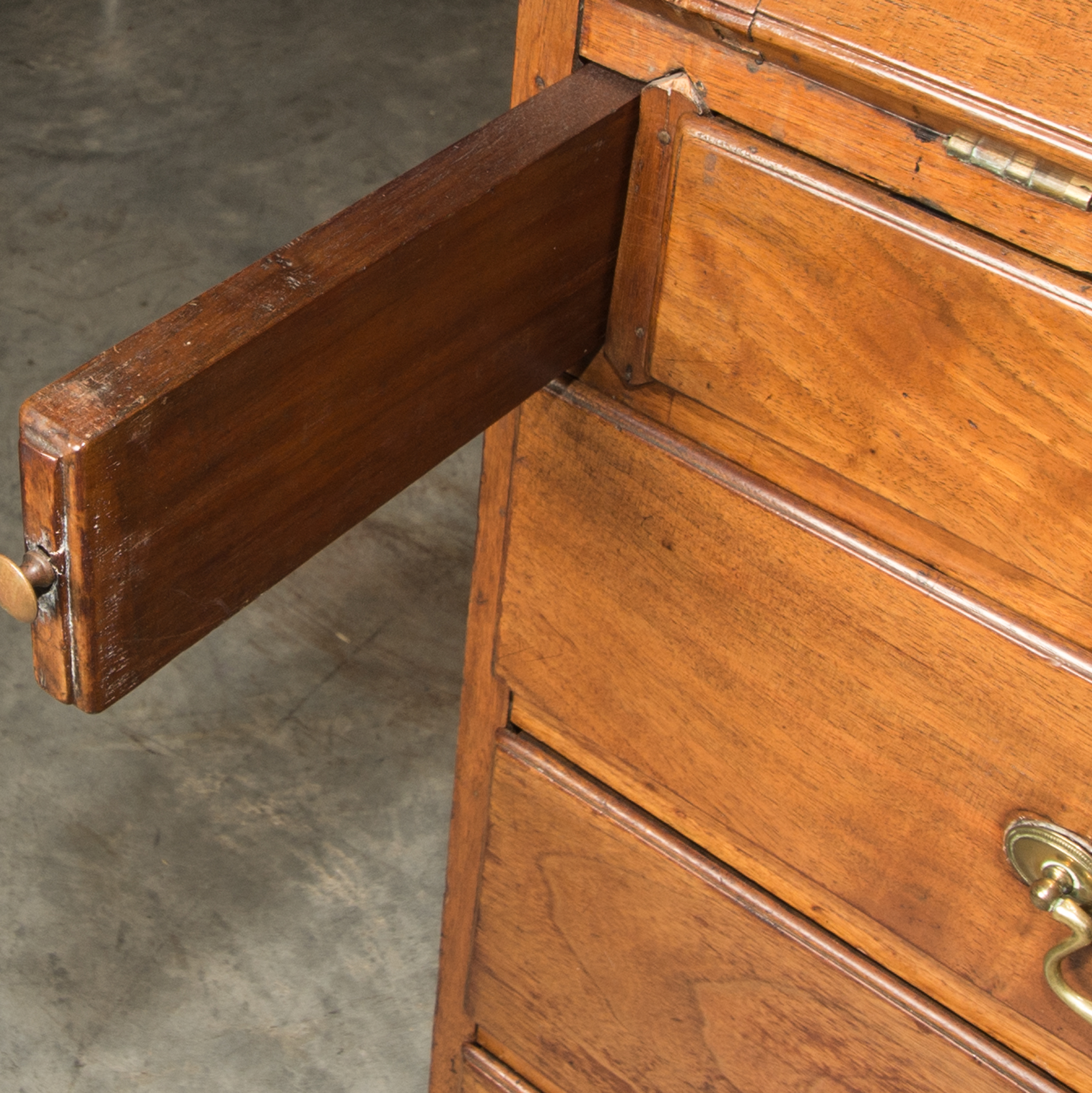 Antique English Walnut Slant Front Secretary