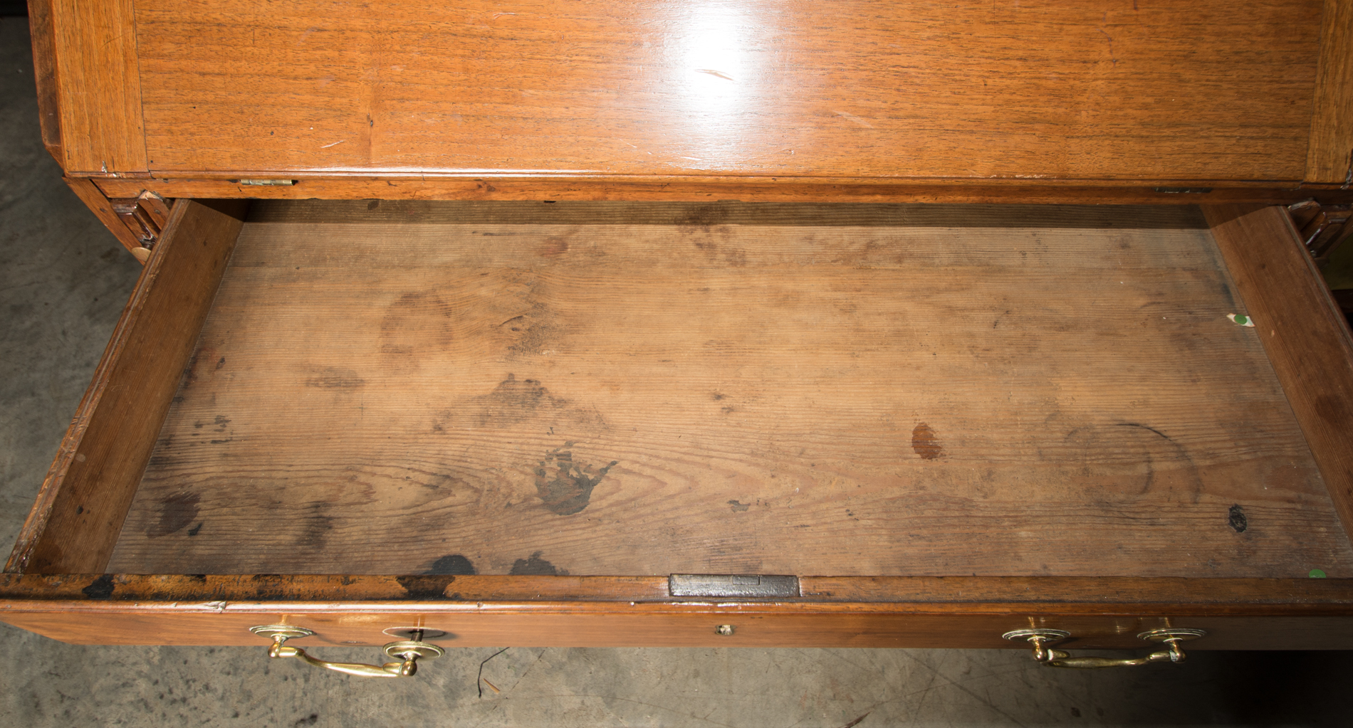 Antique English Walnut Slant Front Secretary