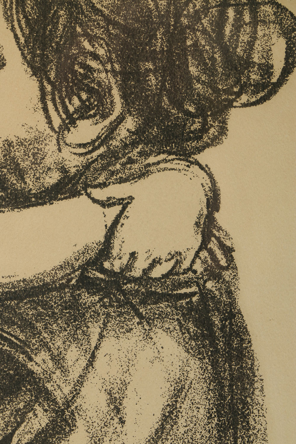 Offset Lithograph After Käthe Kollwitz's Original Drawing "Mother & Child"