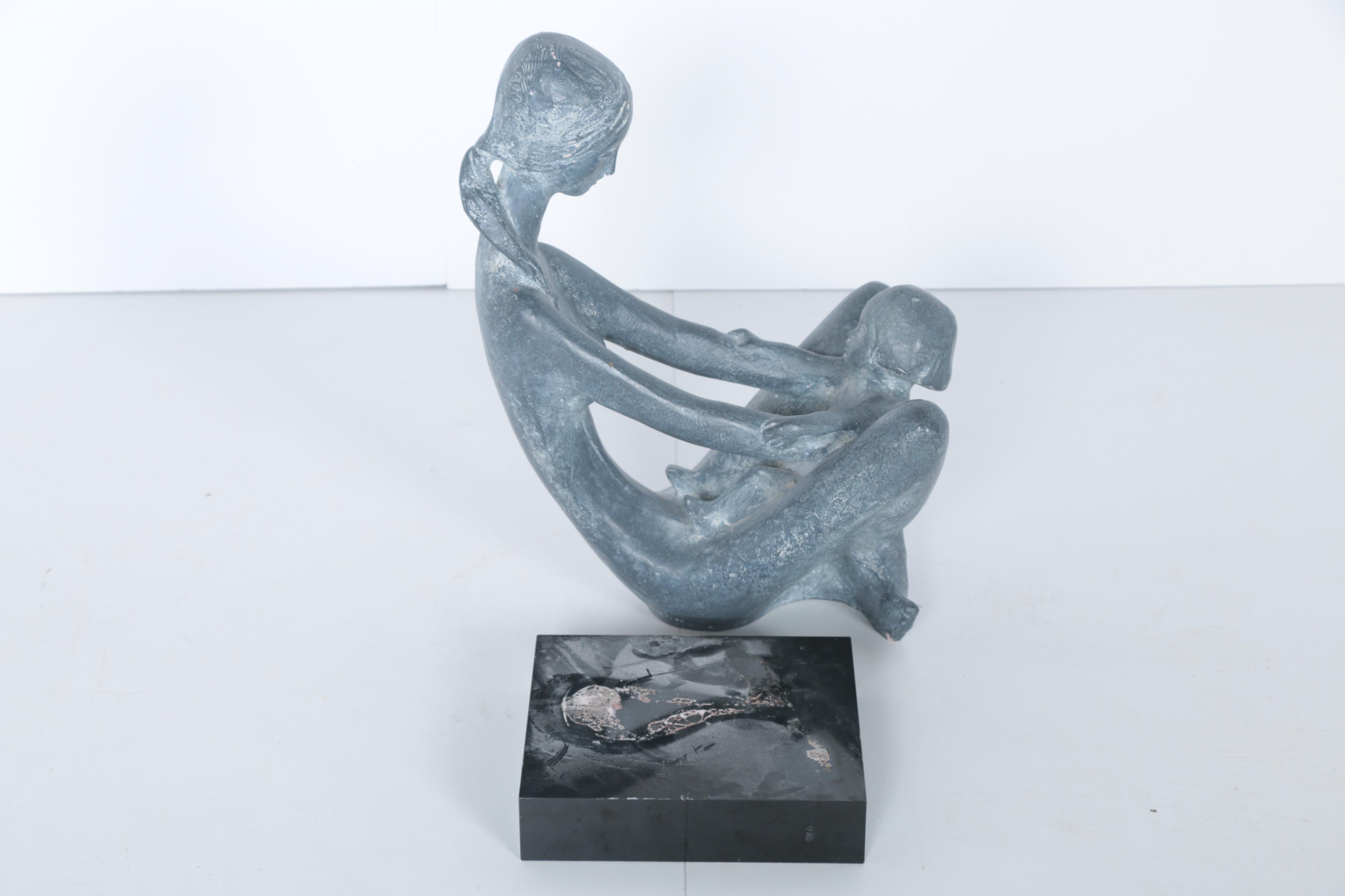 Kathy Kline Plaster Reproduction Sculpture "Mother and Child"