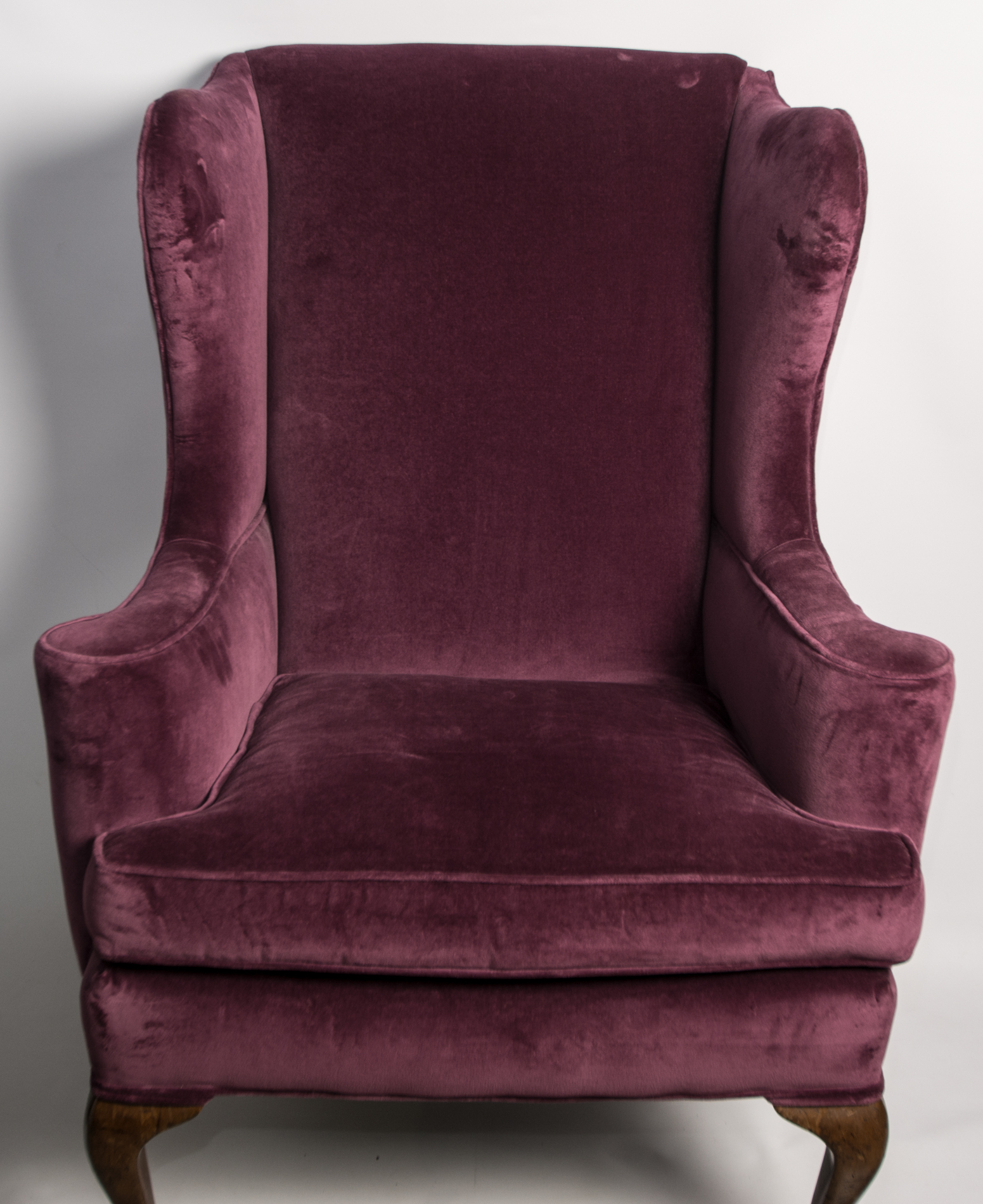 Lilac Upholstered Wingback Chair