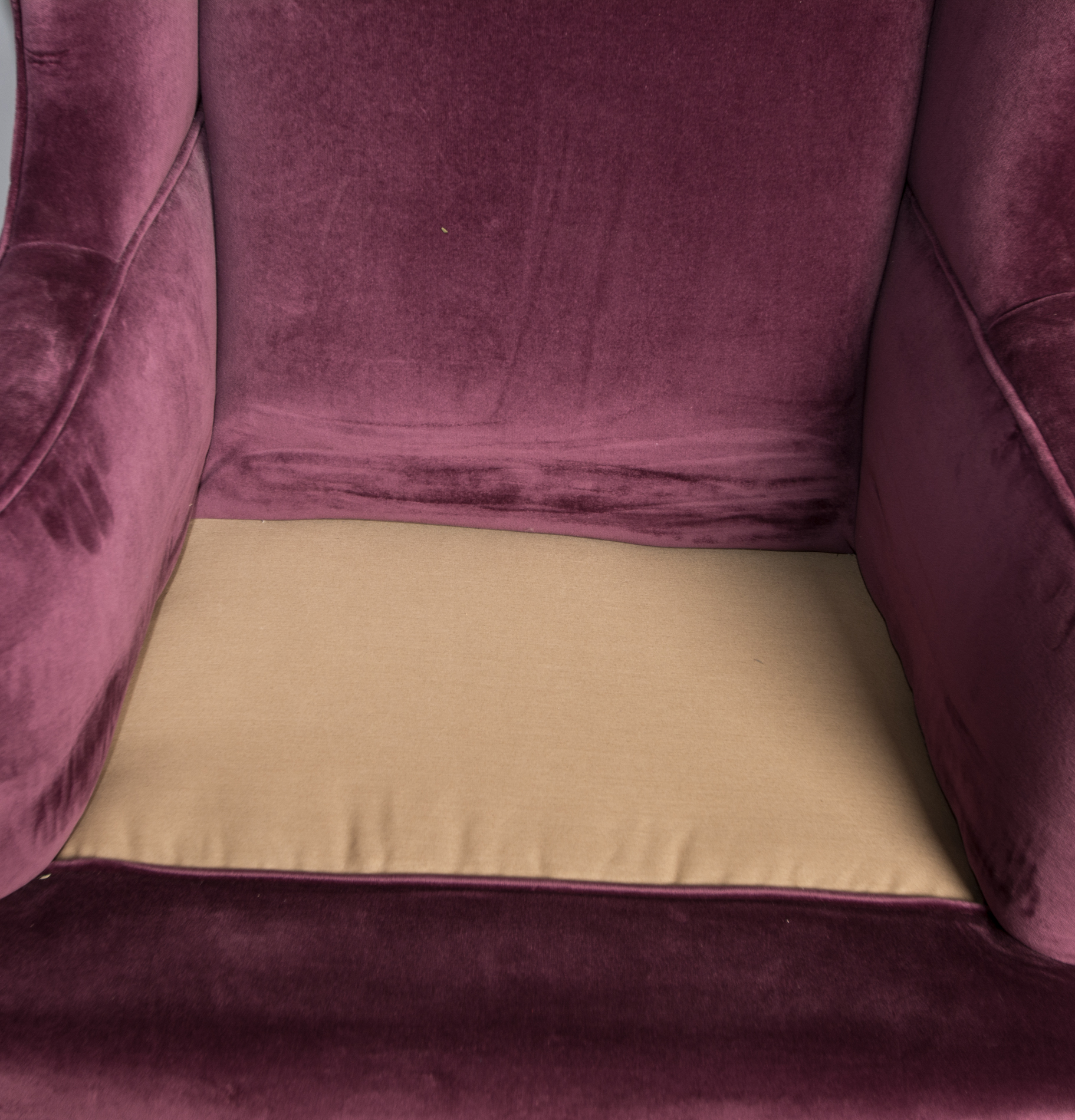Lilac Upholstered Wingback Chair