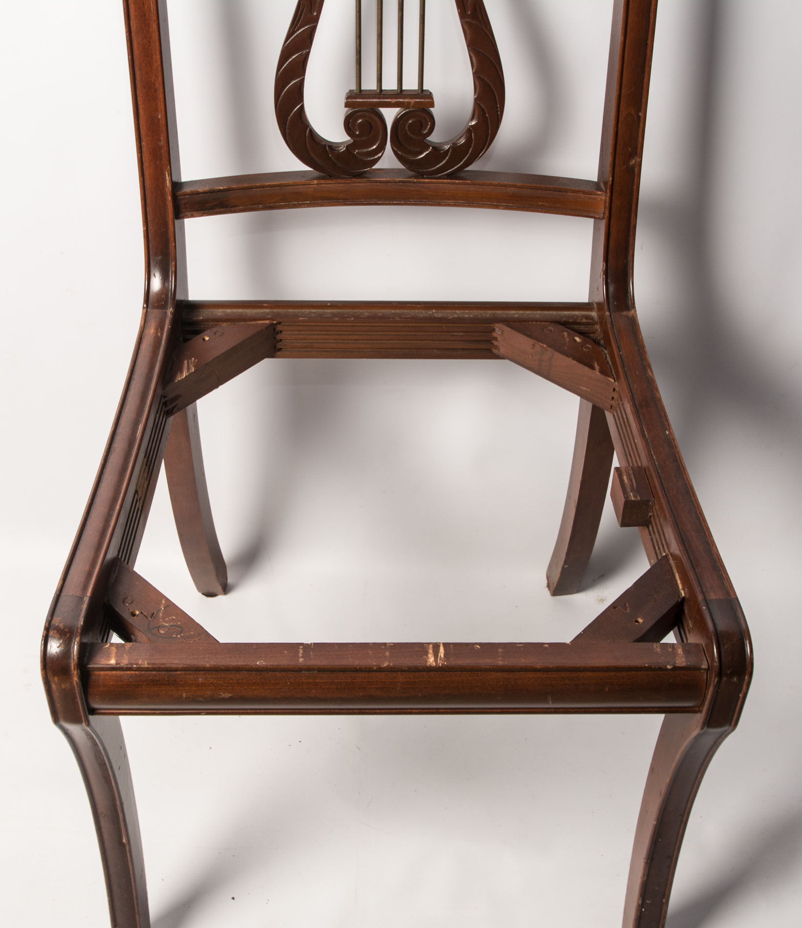 Antique Lyre Back Dining Chairs