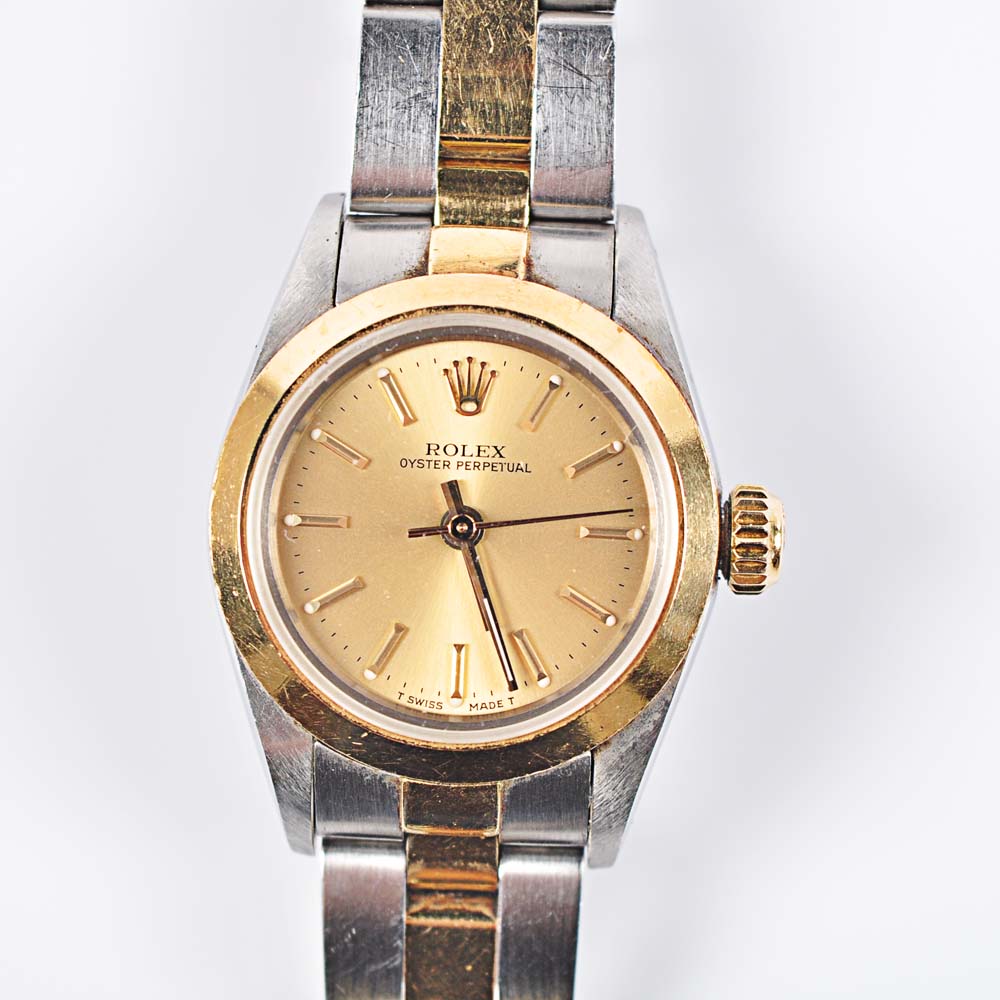 18K Yellow Gold Rolex Oyster Perpetual Watch