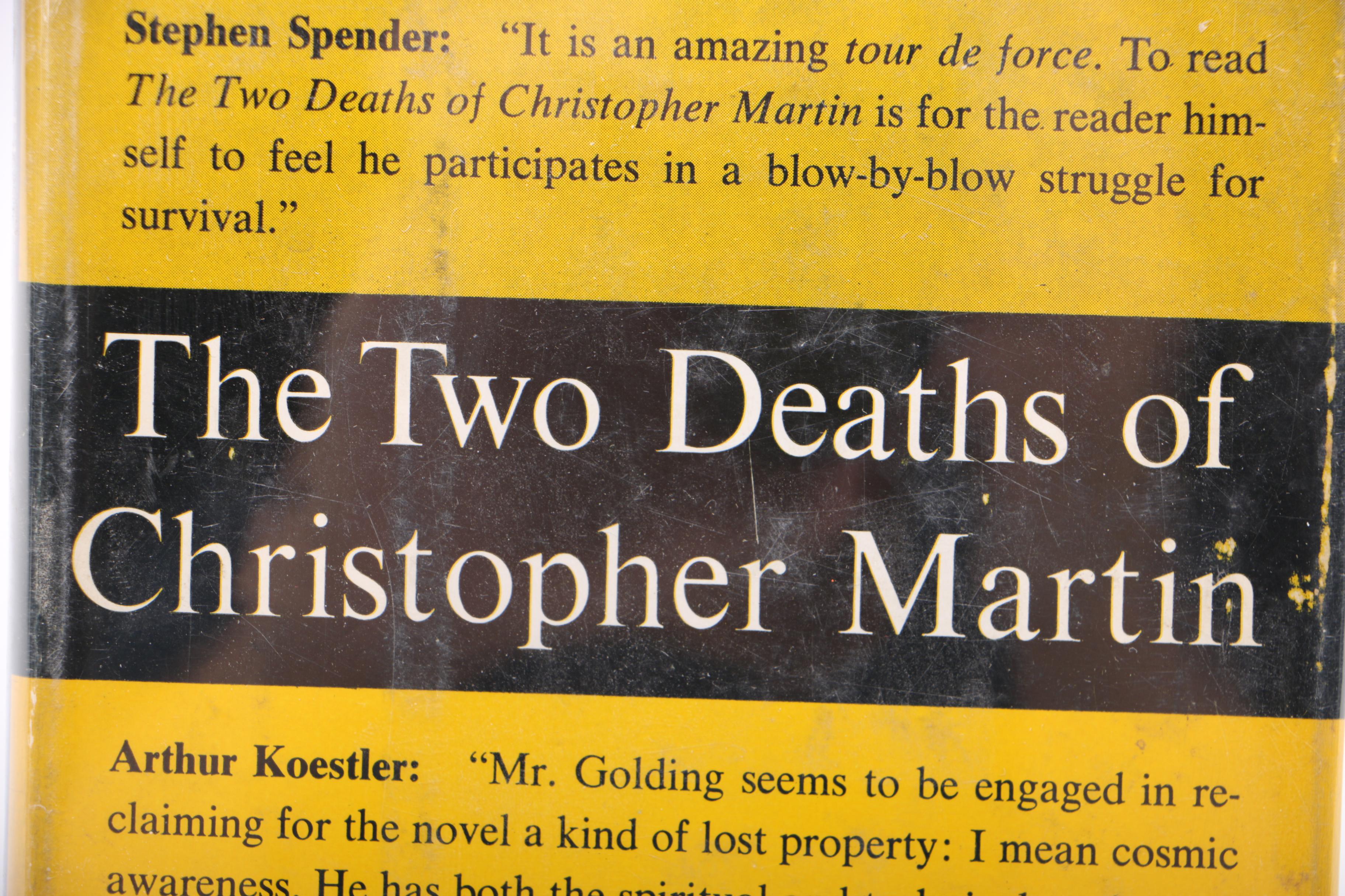 1956 First American Edition "The Two Deaths Of Christopher Martin" by William Golding
