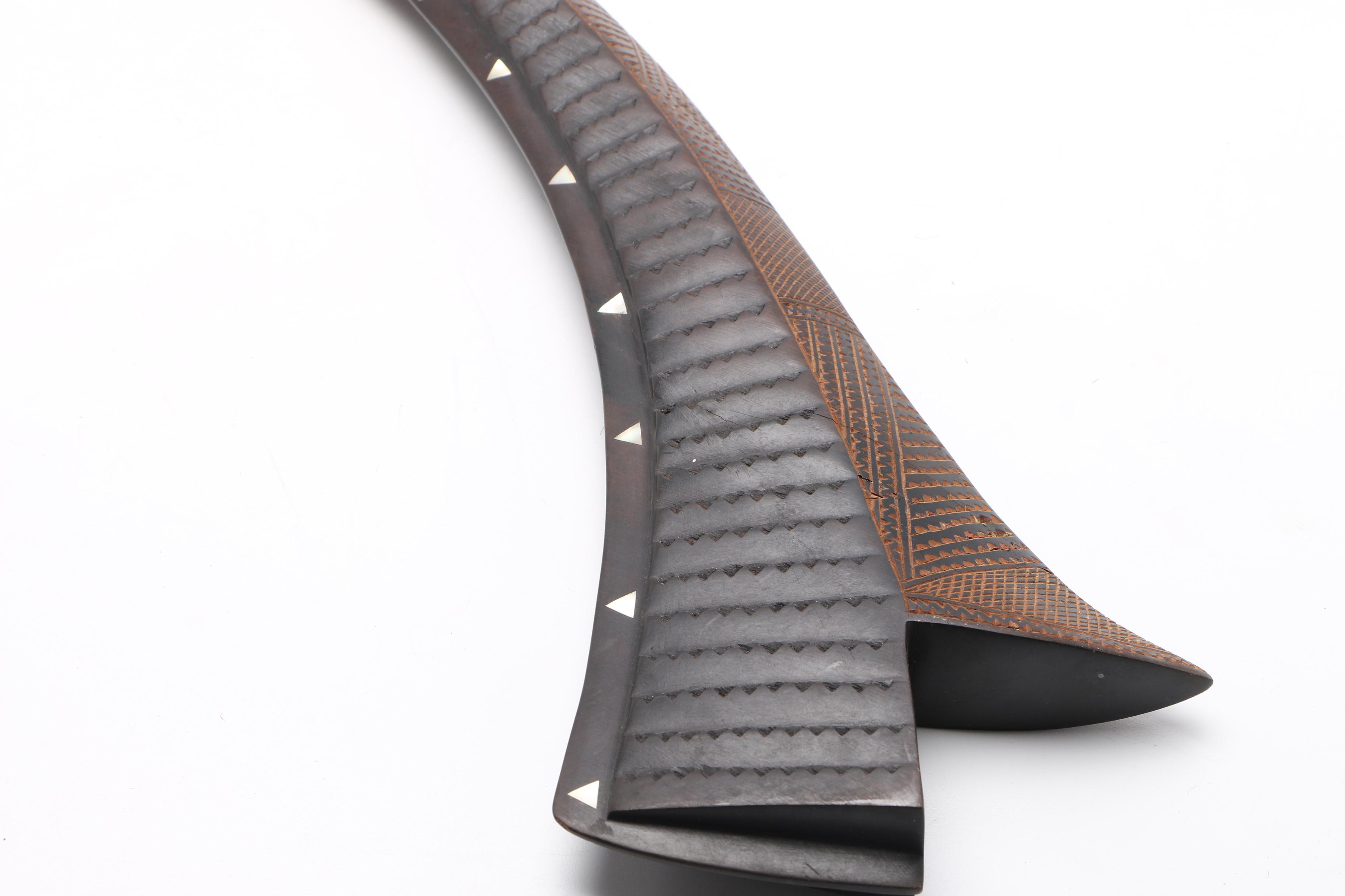 Hand-Carved Fijian Cali War Club