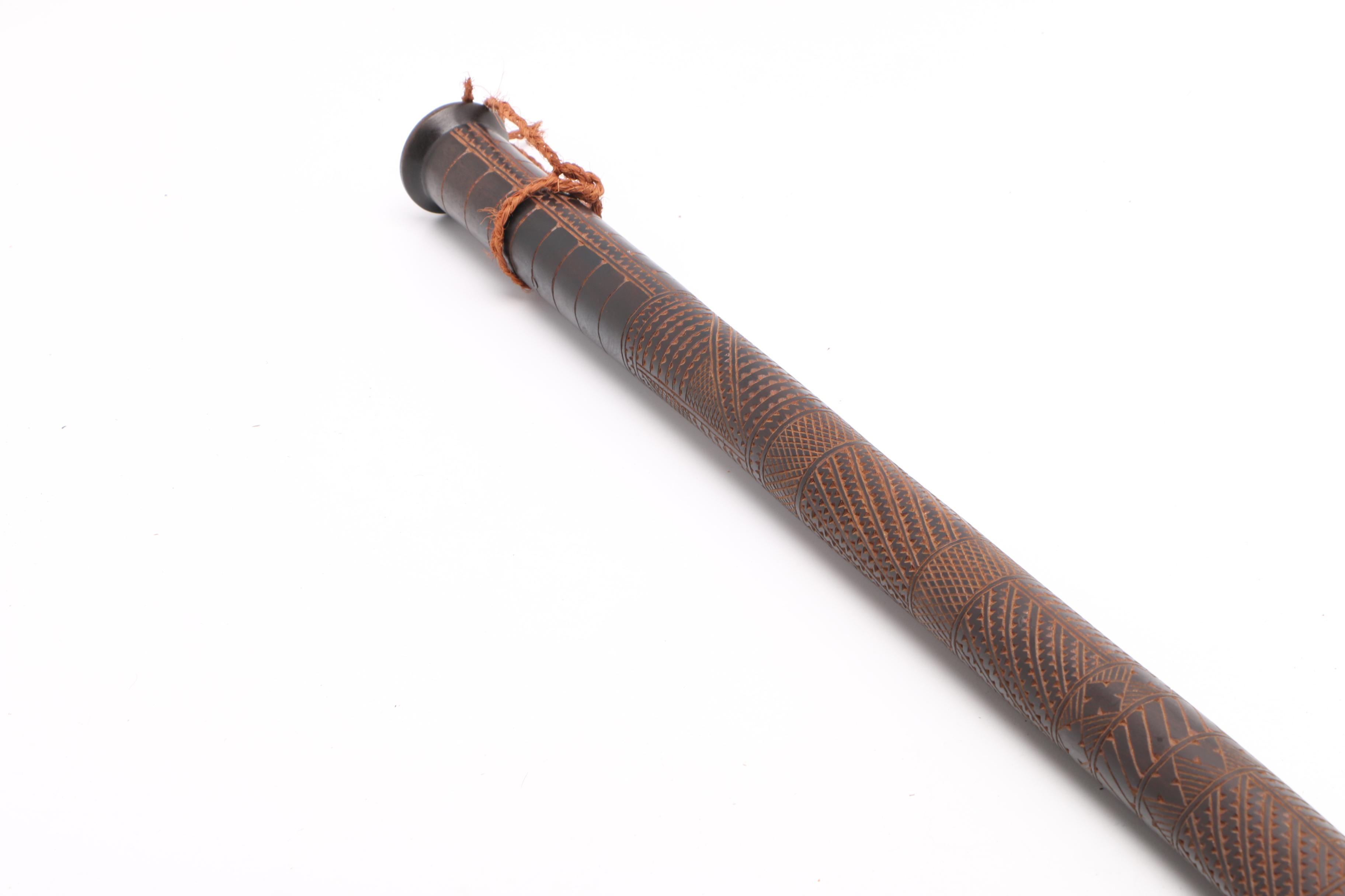 Hand-Carved Fijian Cali War Club