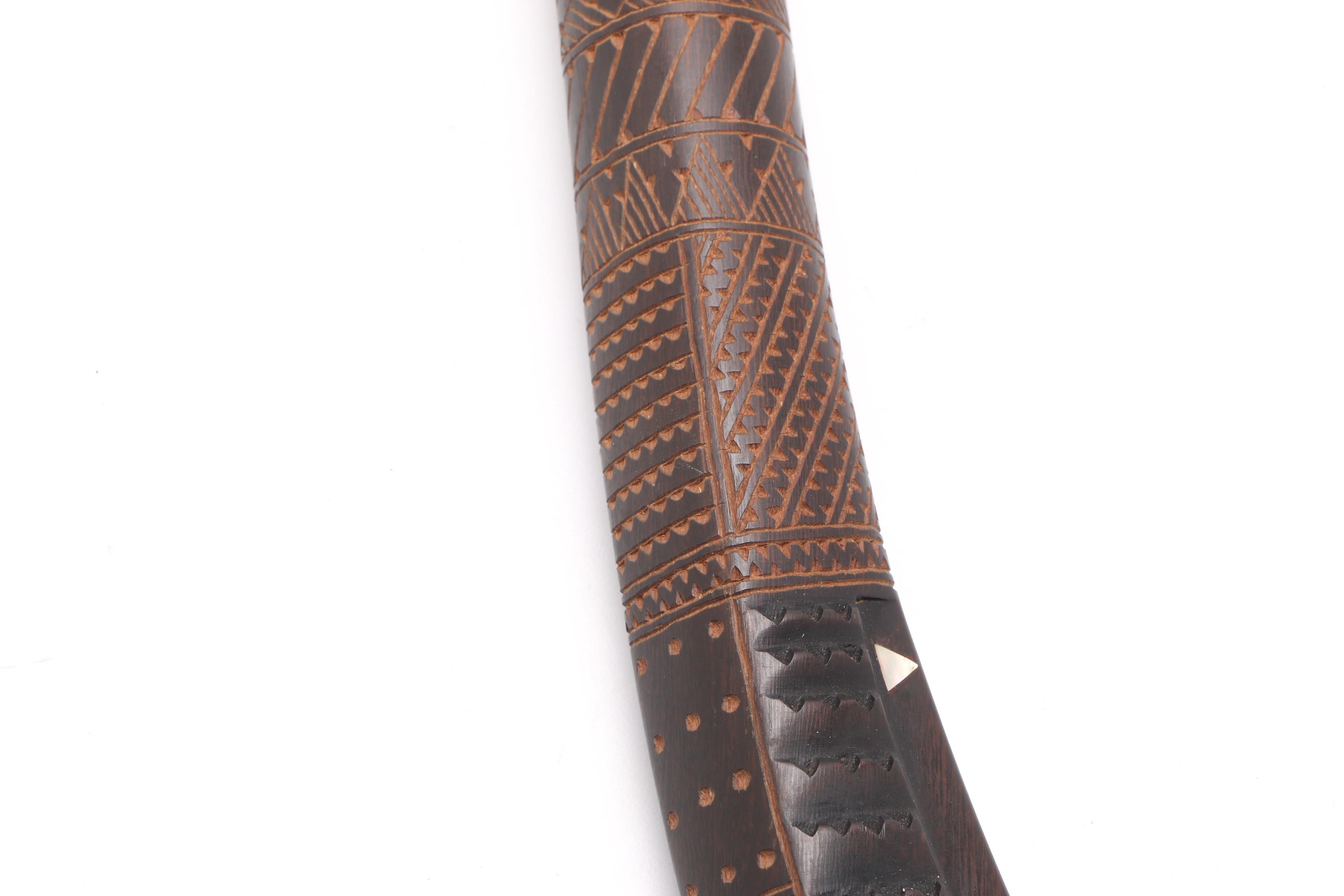 Hand-Carved Fijian Cali War Club