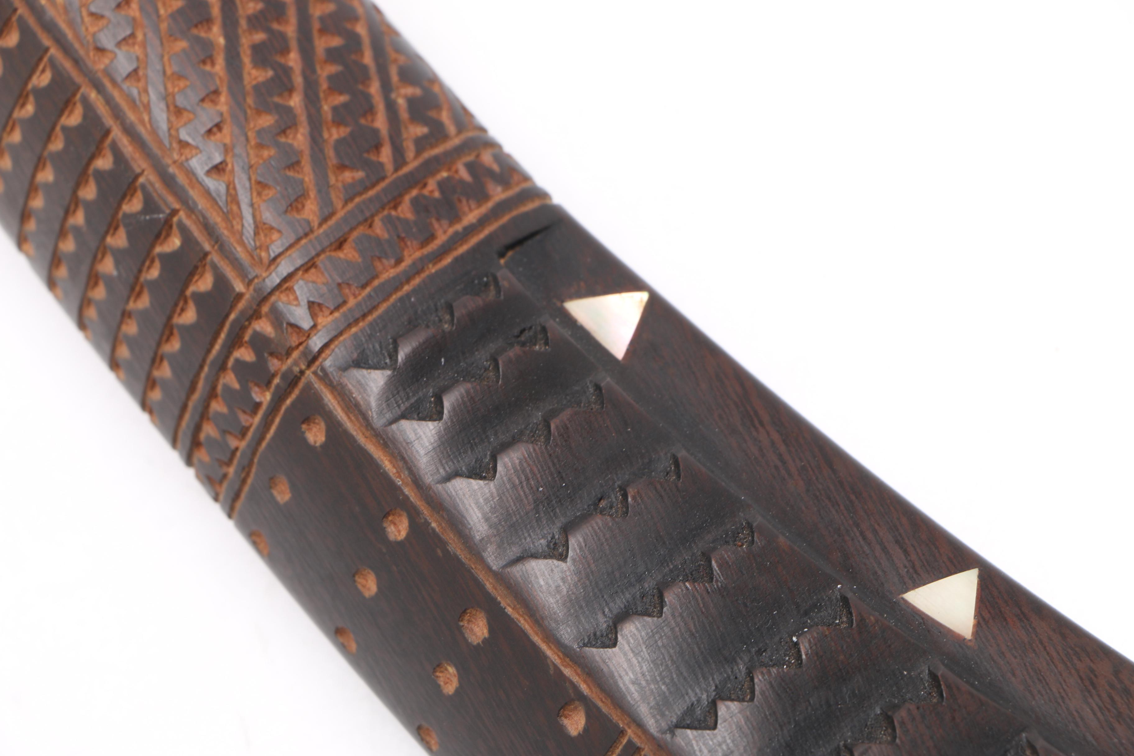 Hand-Carved Fijian Cali War Club