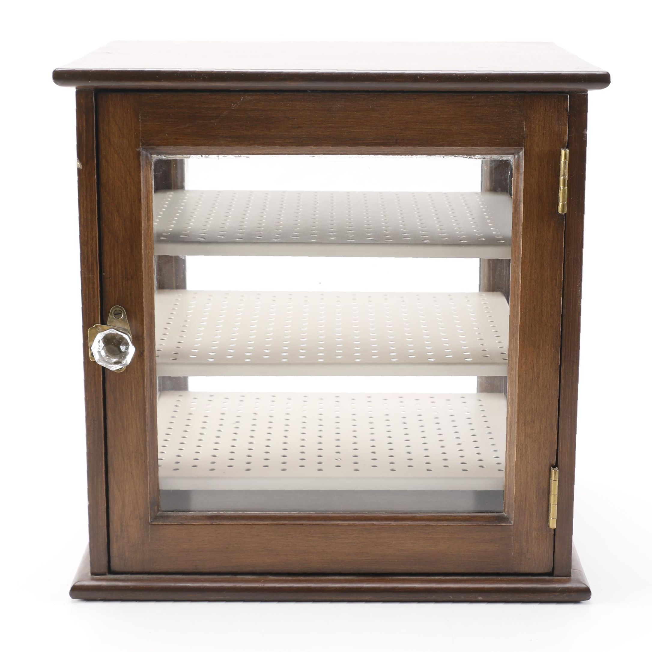 Vintage Sterilizer Cabinet with Perforated Steel Shelves