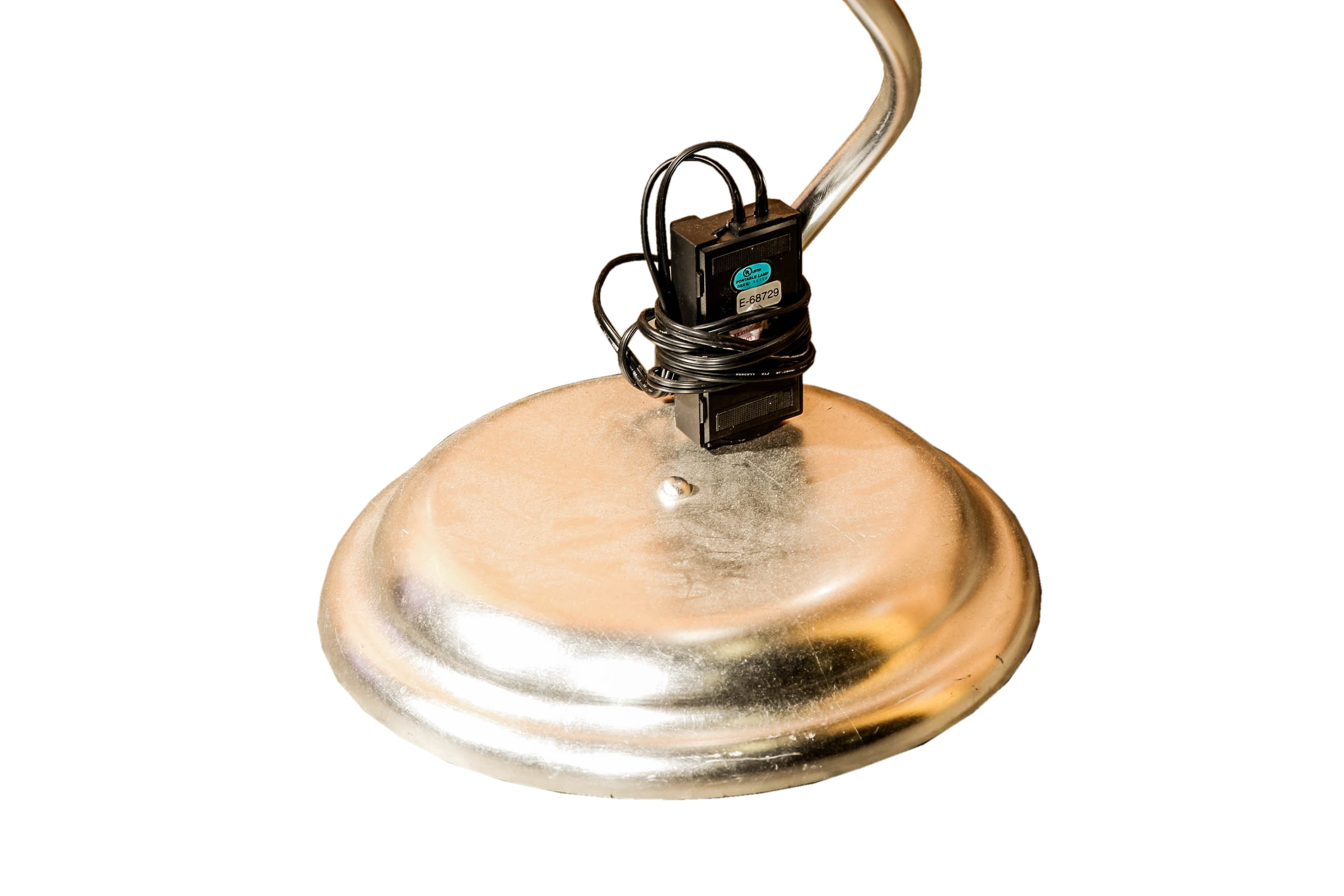 Silvertone Torchiere Floor Lamp