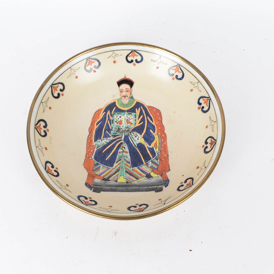 Chinese Porcelain Dish with Hanger