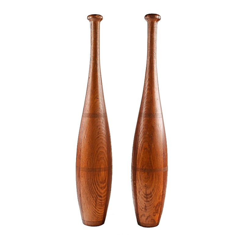 Pair of Large Indian Clubs