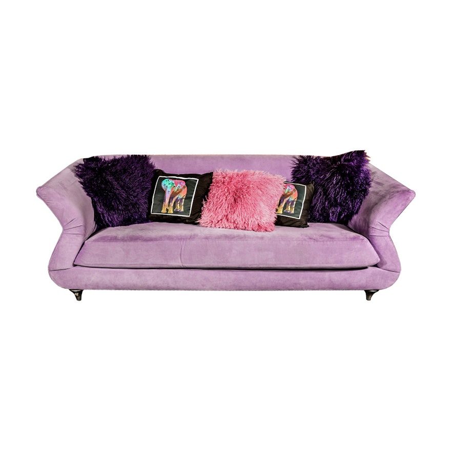 Carson's Vintage Purple Upholstered Sofa