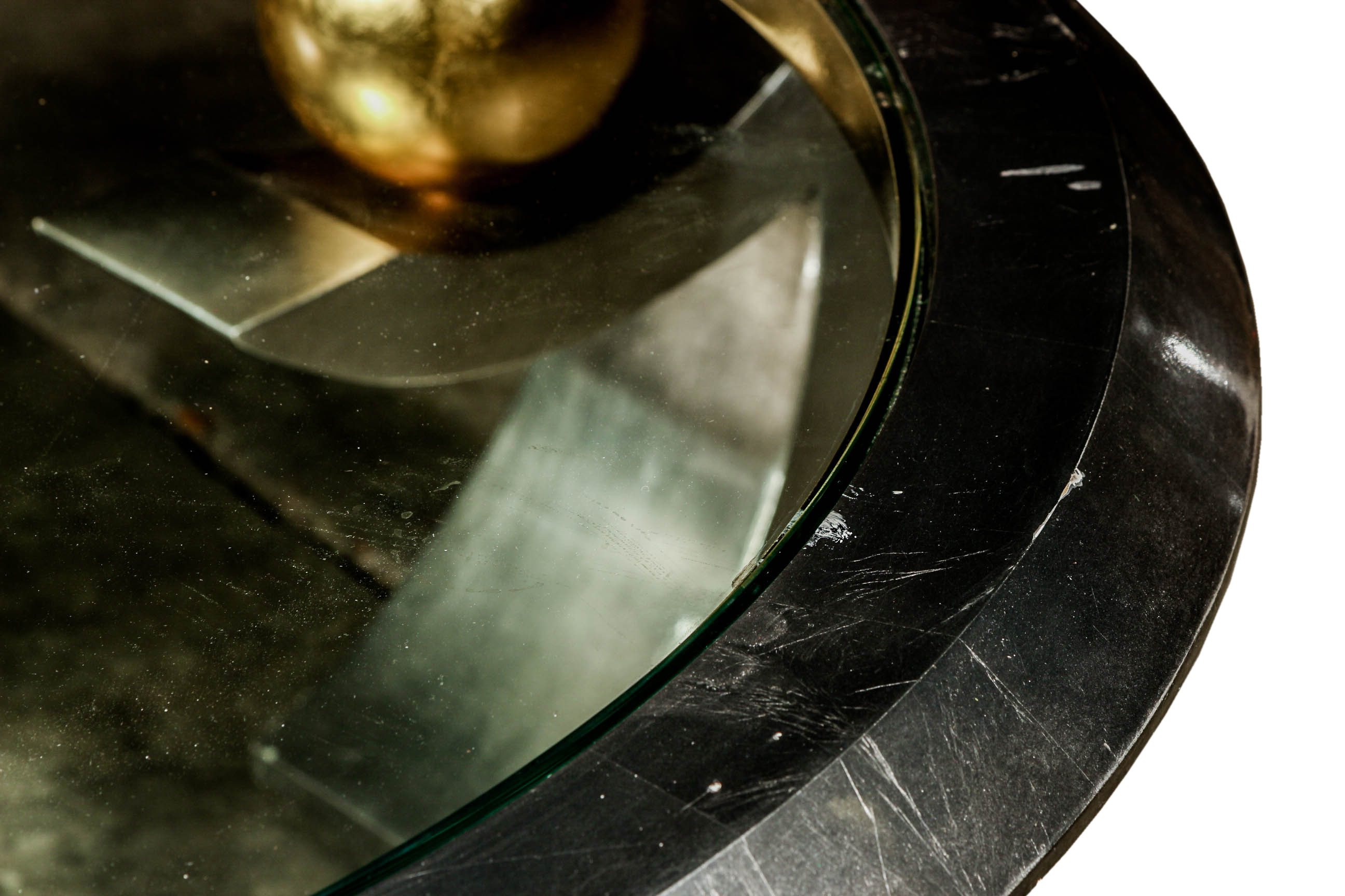 Glass Top Circular Cocktail Table