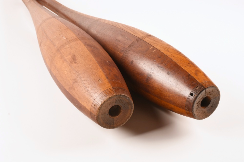 Pair of Large Indian Clubs